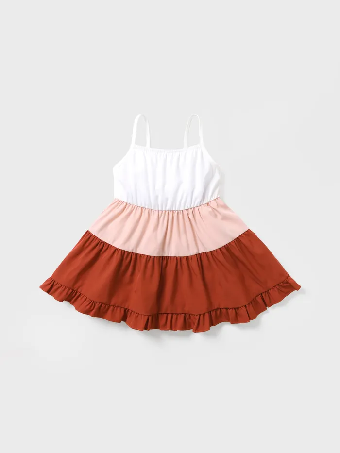 Vestito da bambina all'avanguardia con cinturino per appendere - tinta unita, 1 pz, poliestere, abiti per neonati