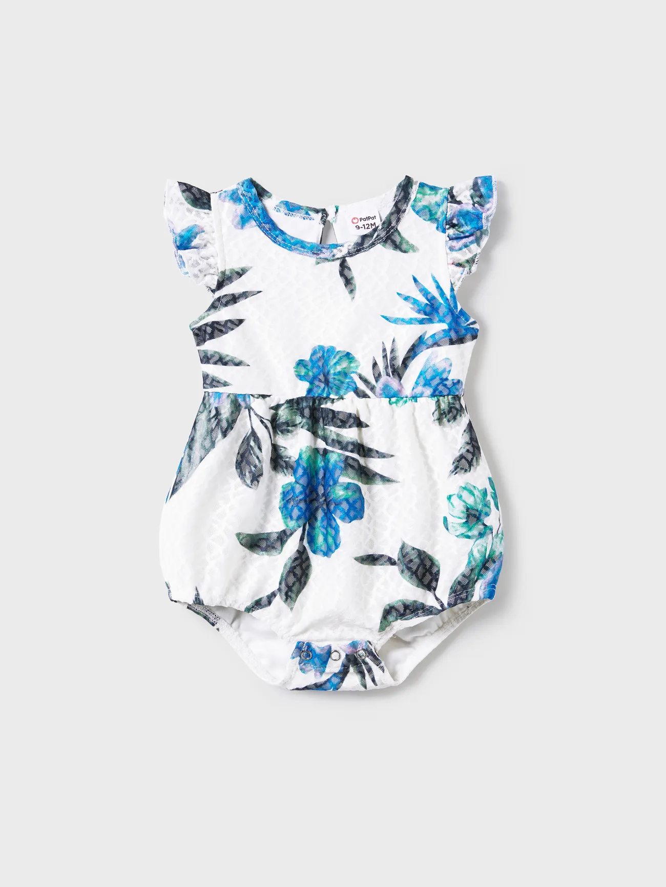 Baby Girl - Mommy and Me Matching White Dresses Floral Print -Mesh Strap Dress (Drawstring Bodycon) - White - image 10