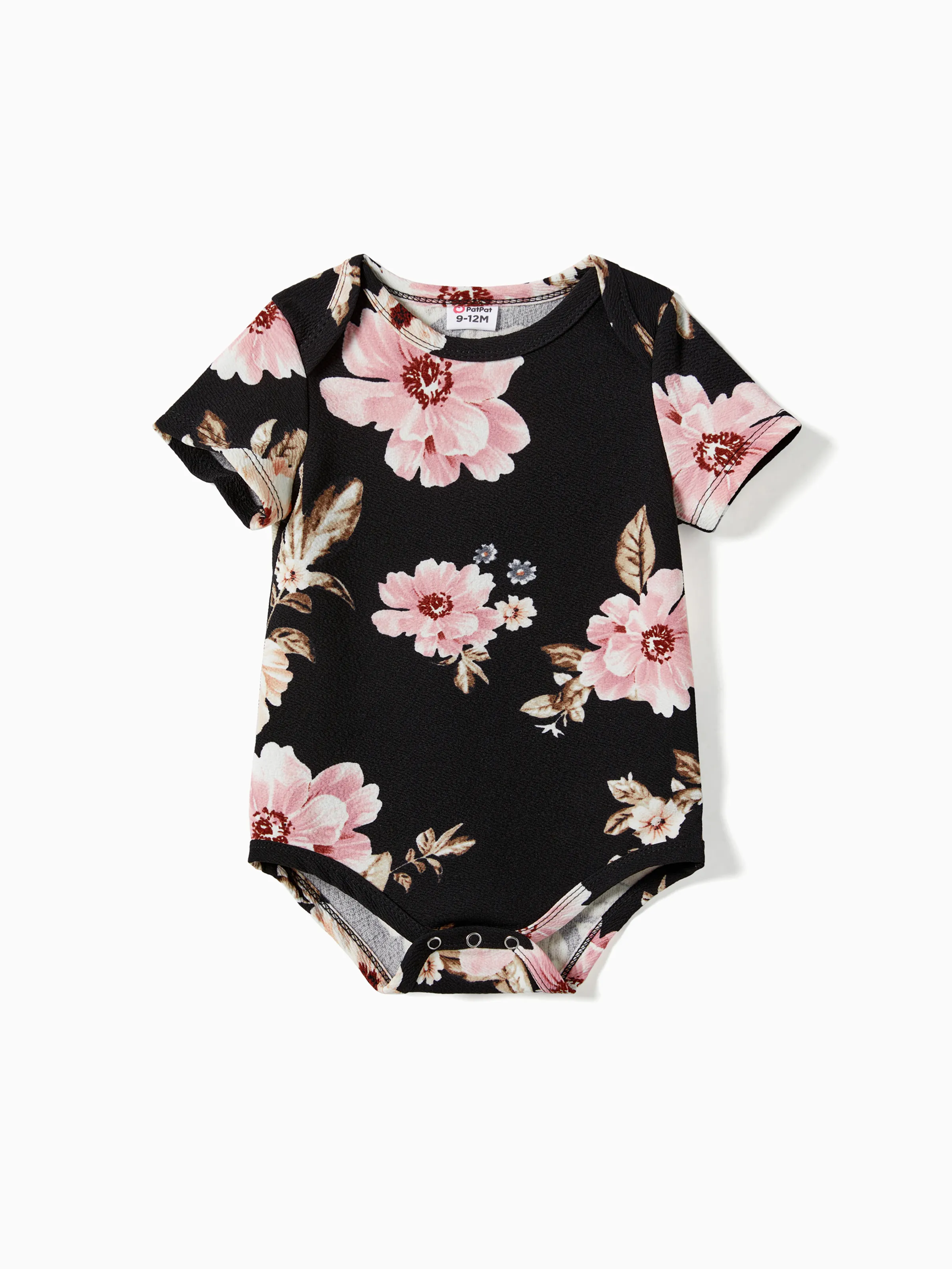 

Family Matching Floral Panel Tee and Floral Drawstring Side Bodycon Strap Dress Sets