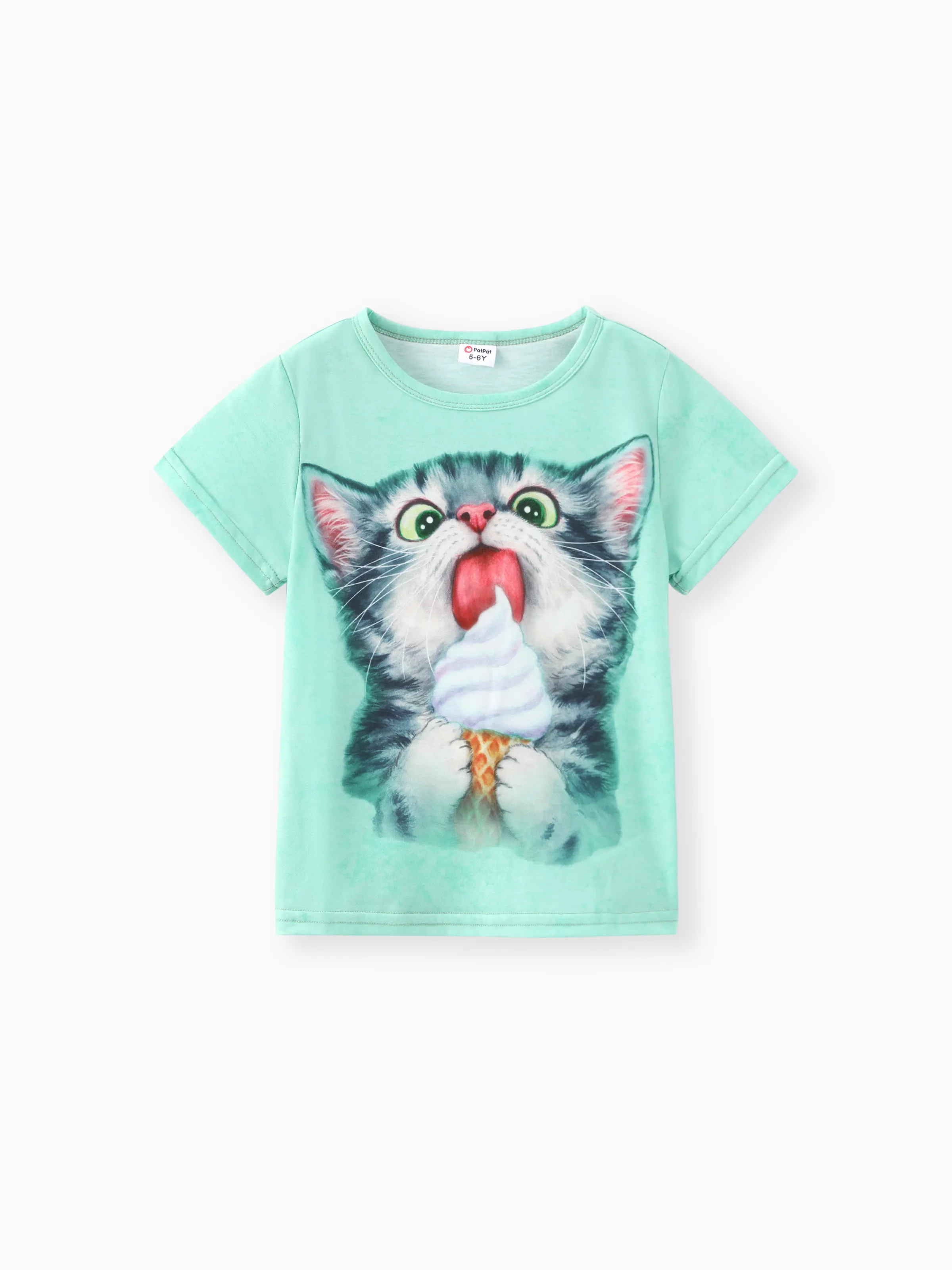 Enfants Fille Motifs animaux Manches courtes T-Shirt