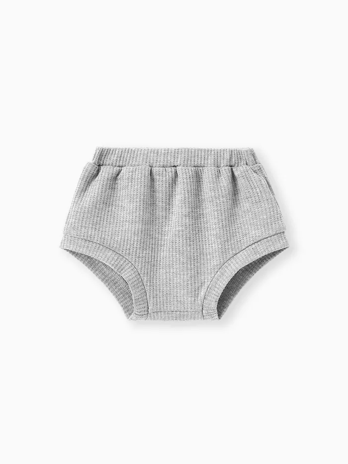 Baby Boy/Girl Solid Waffle Textured Shorts