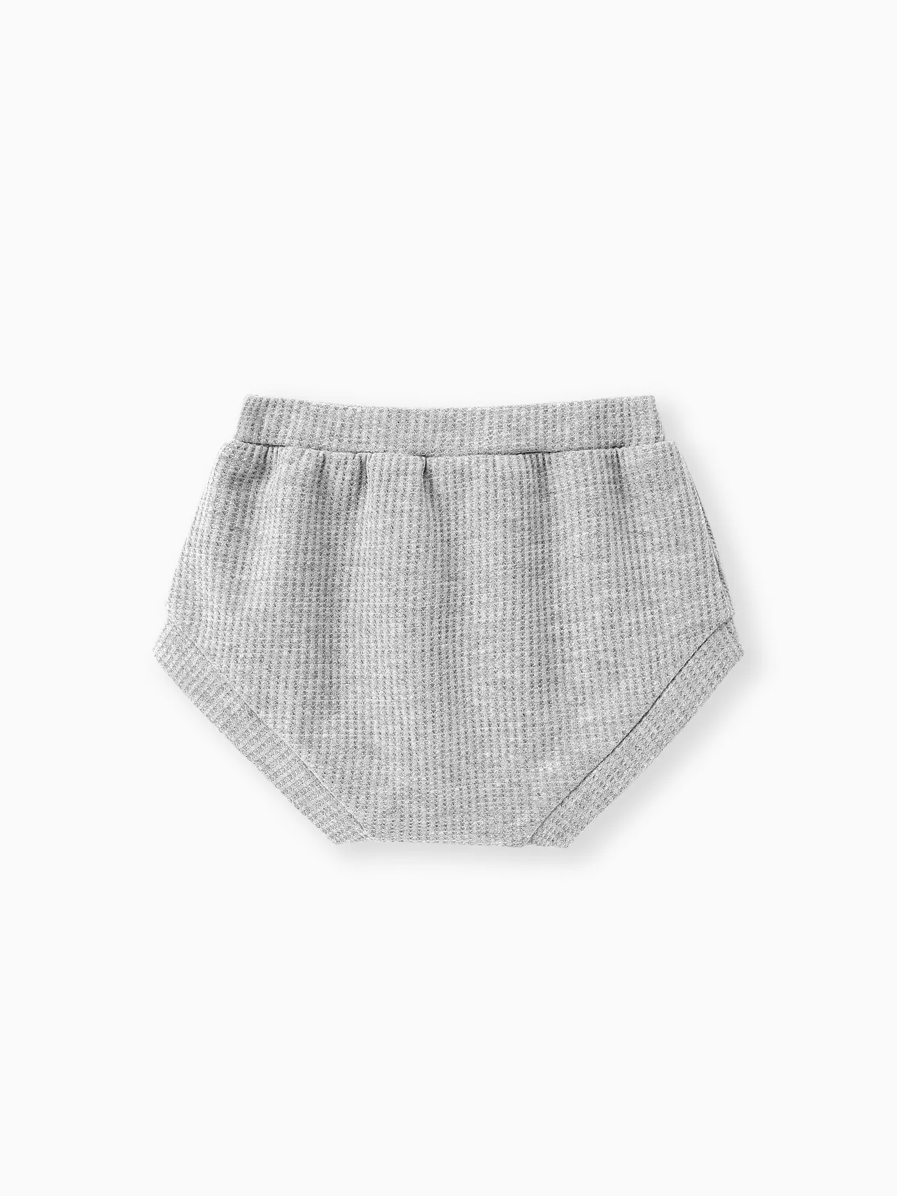 Gris - short uni texturé gaufré bébé garçon/fille - image 5