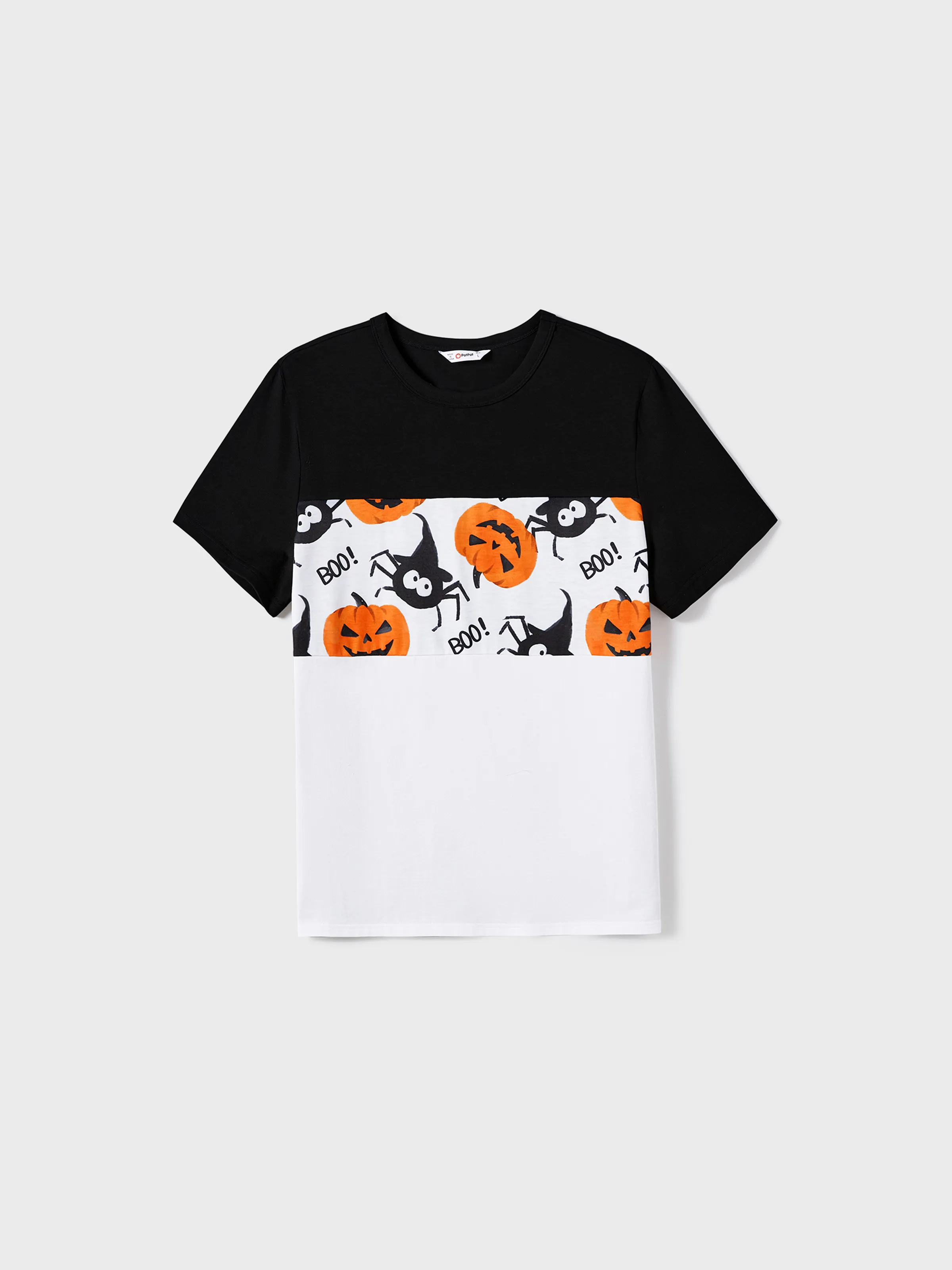 

Halloween Family Matching Pumpkin Print Dresses and Short Sleeve Colorblock Tops Sets