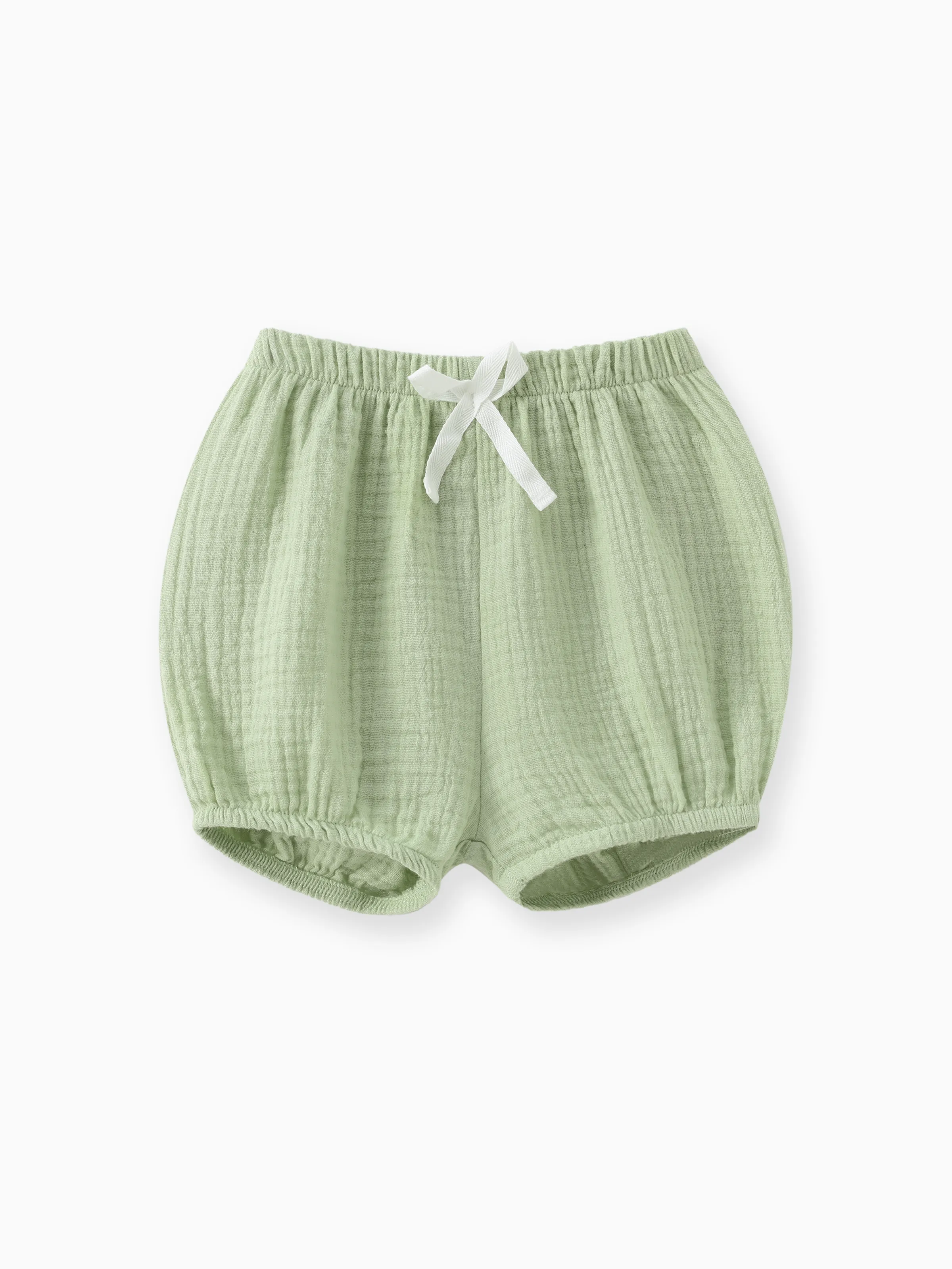 

Baby Boy/Girl 100% Cotton Crepe Bow Detail Solid Shorts