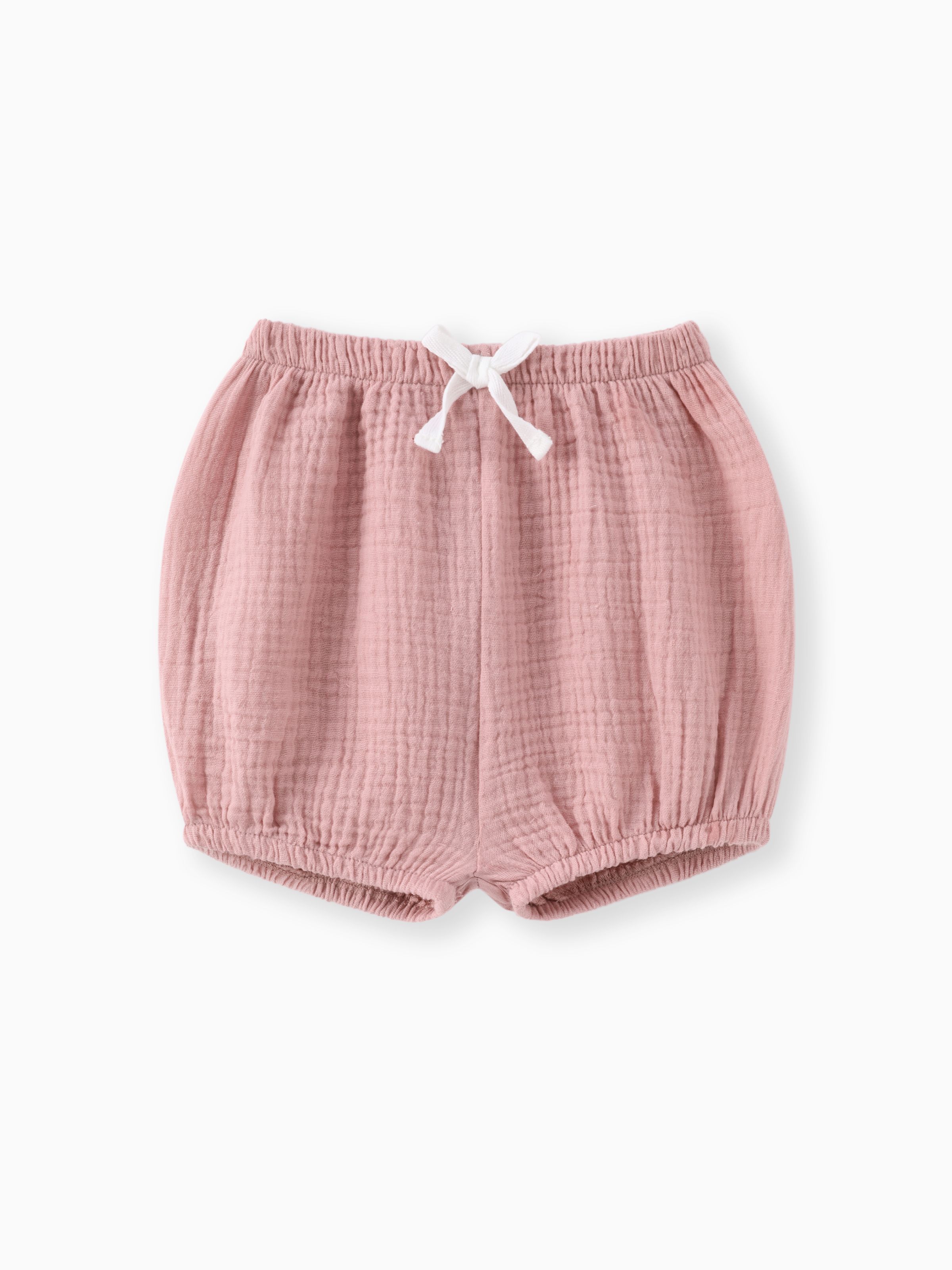 

Baby Boy/Girl 100% Cotton Crepe Bow Detail Solid Shorts