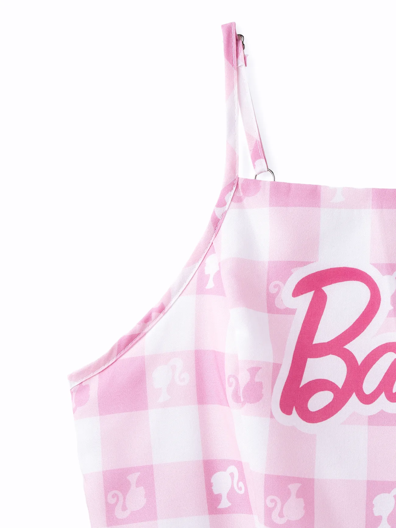 Mujer - Barbie Mommy and Me Vestido Rosa A Cuadros Con Estampado De Logo
- Rosado - image 5