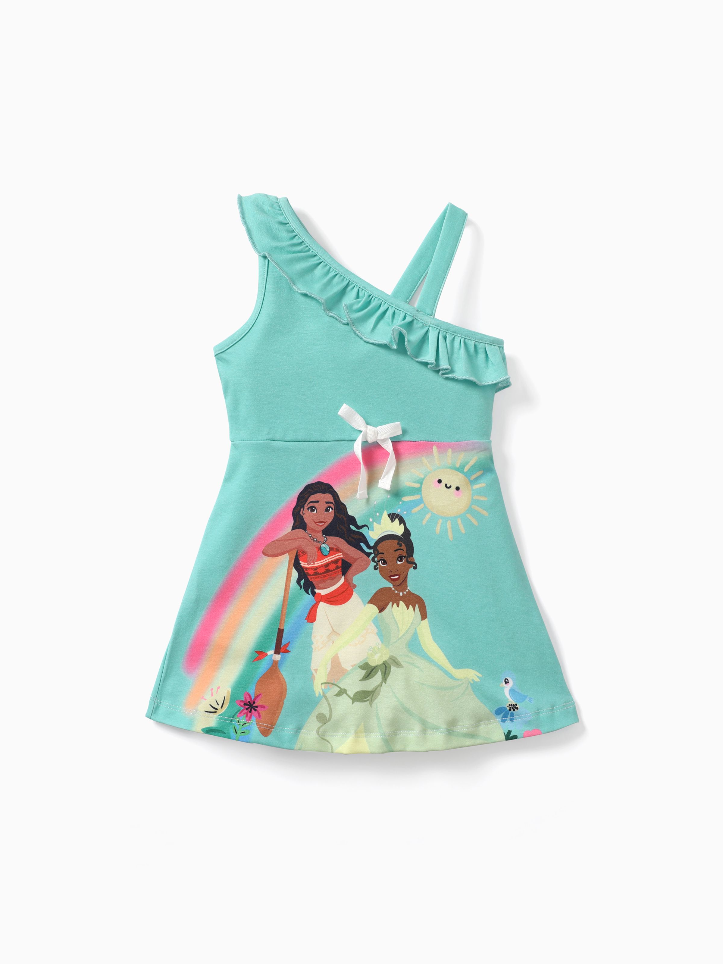 

Disney Princess Toddler Girl's Off-shoulder Suspender Ruffled Waist Dress