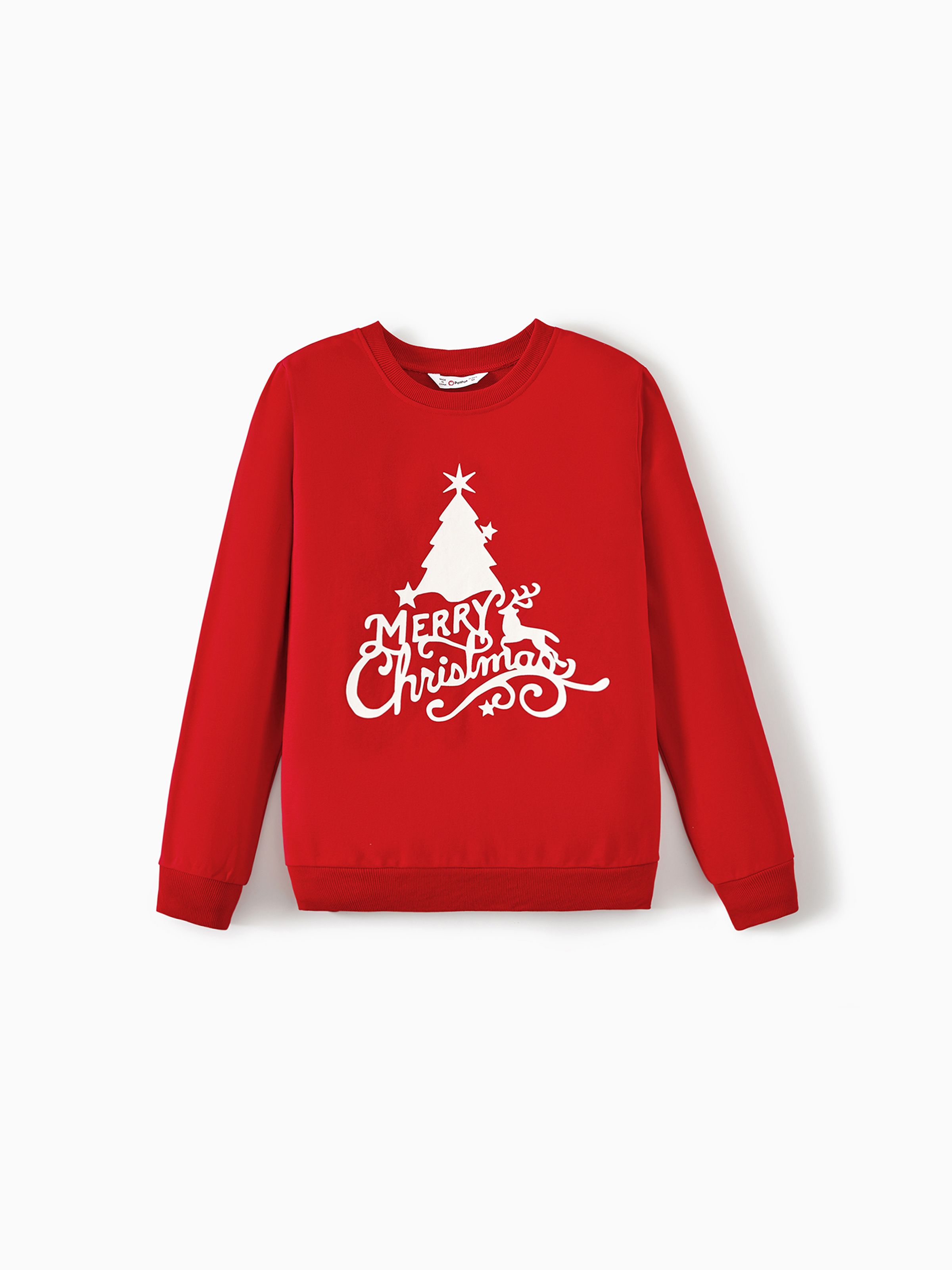 

Christmas Family Matching Glow In The Dark Letters Print Long-sleeve Casual Tops