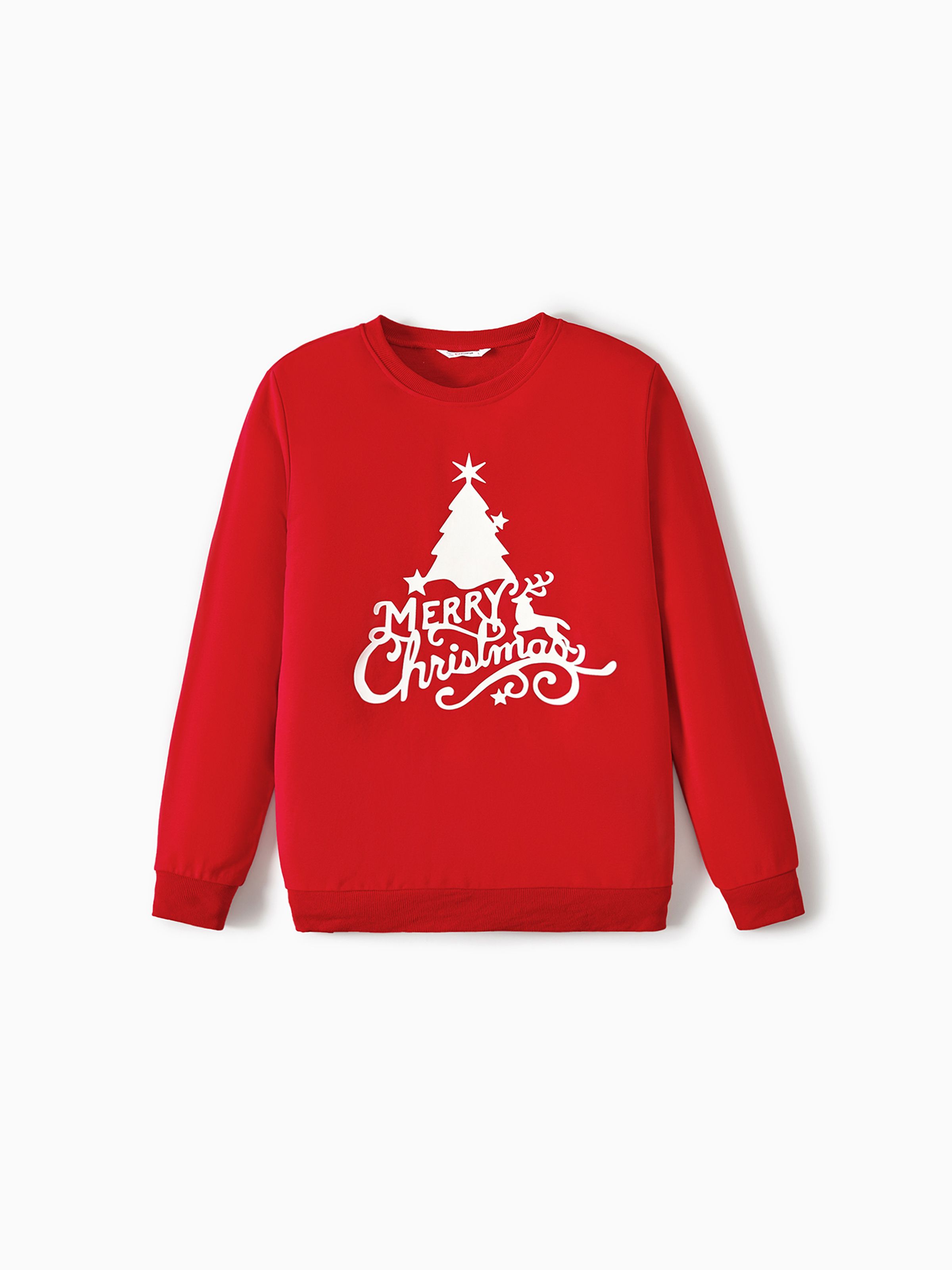 

Christmas Family Matching Glow In The Dark Letters Print Long-sleeve Casual Tops