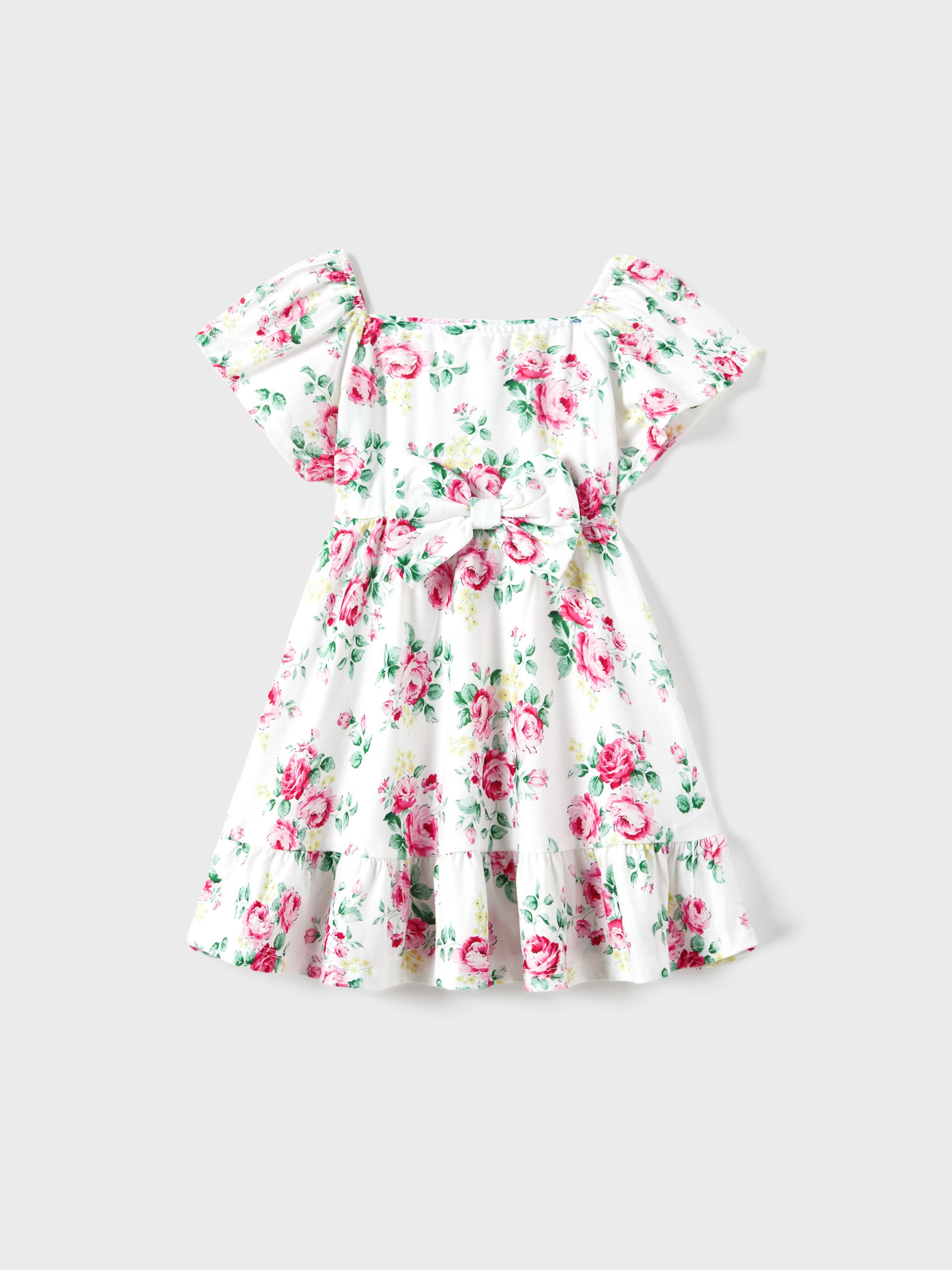 

Family Matching Color Block Tee and Ditsy Floral Shirred Top Dress Sets