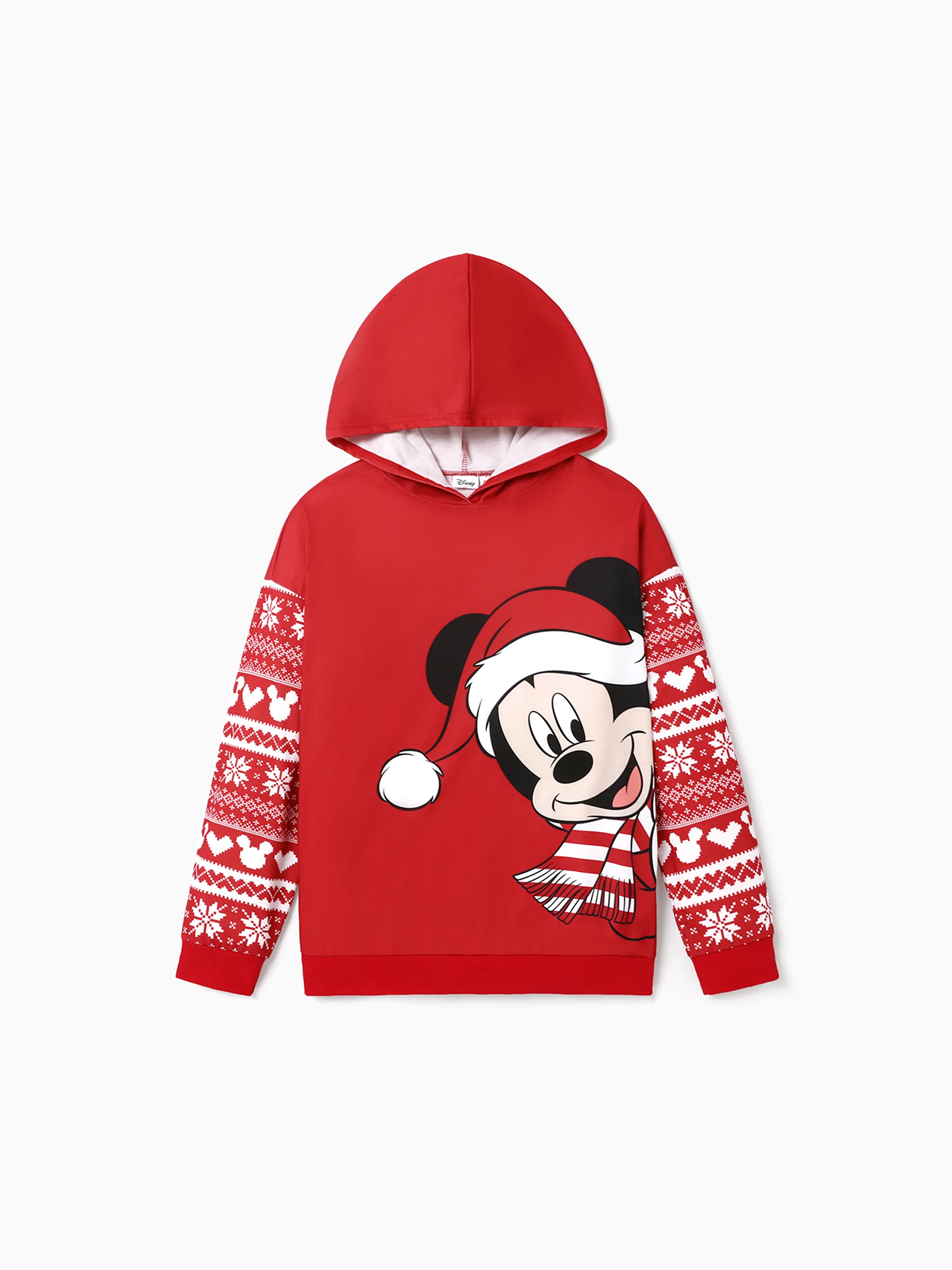 

Disney Mickey and Friends Family Matching Christmas Character Print Long-sleeve Hooded Top