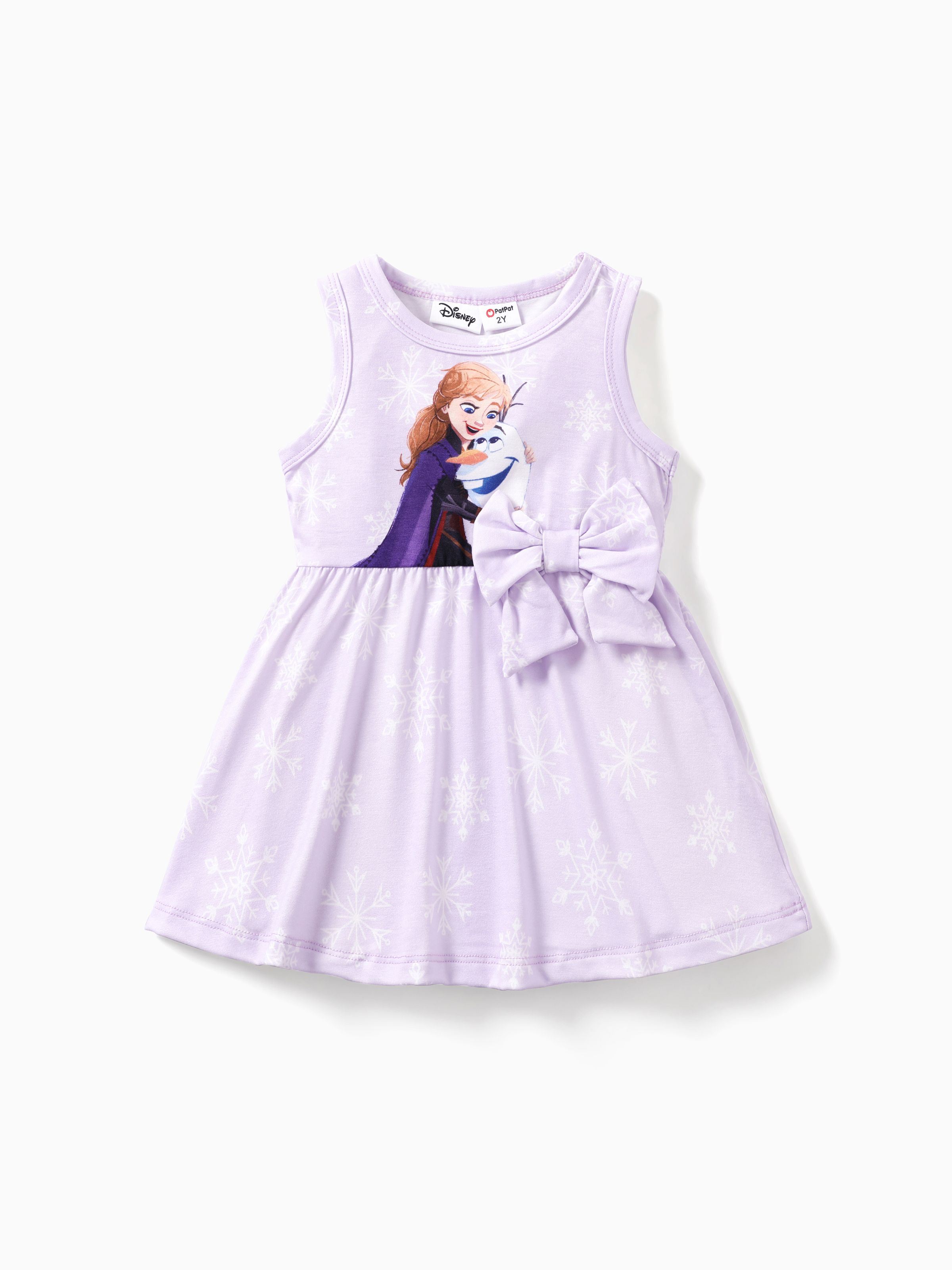 

Disney Frozen Anna 1pc Toddler Girl Character Print Bowknot Tank Top