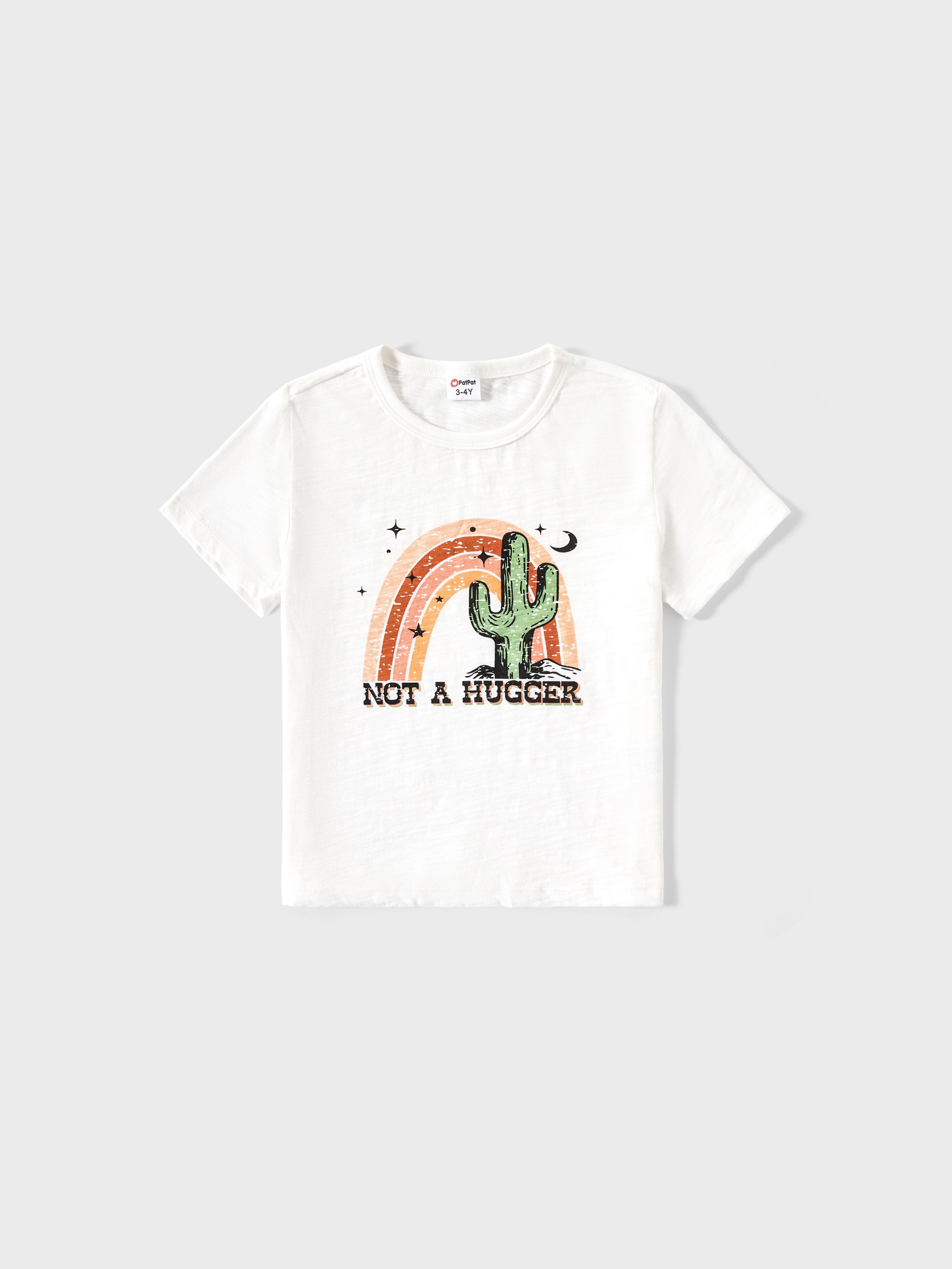 

Mommy and Me Cactus and Rainbow Printed Short-Sleeve Graphic Tee