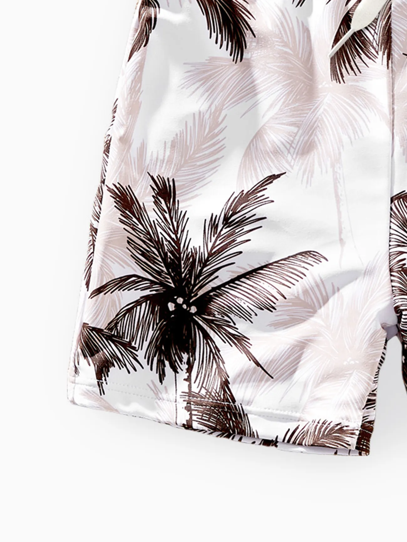 Boy - Matching Family Swimsuits Khaki - Coconut Tree Tankini or Swim Trunks - Khaki - image 16