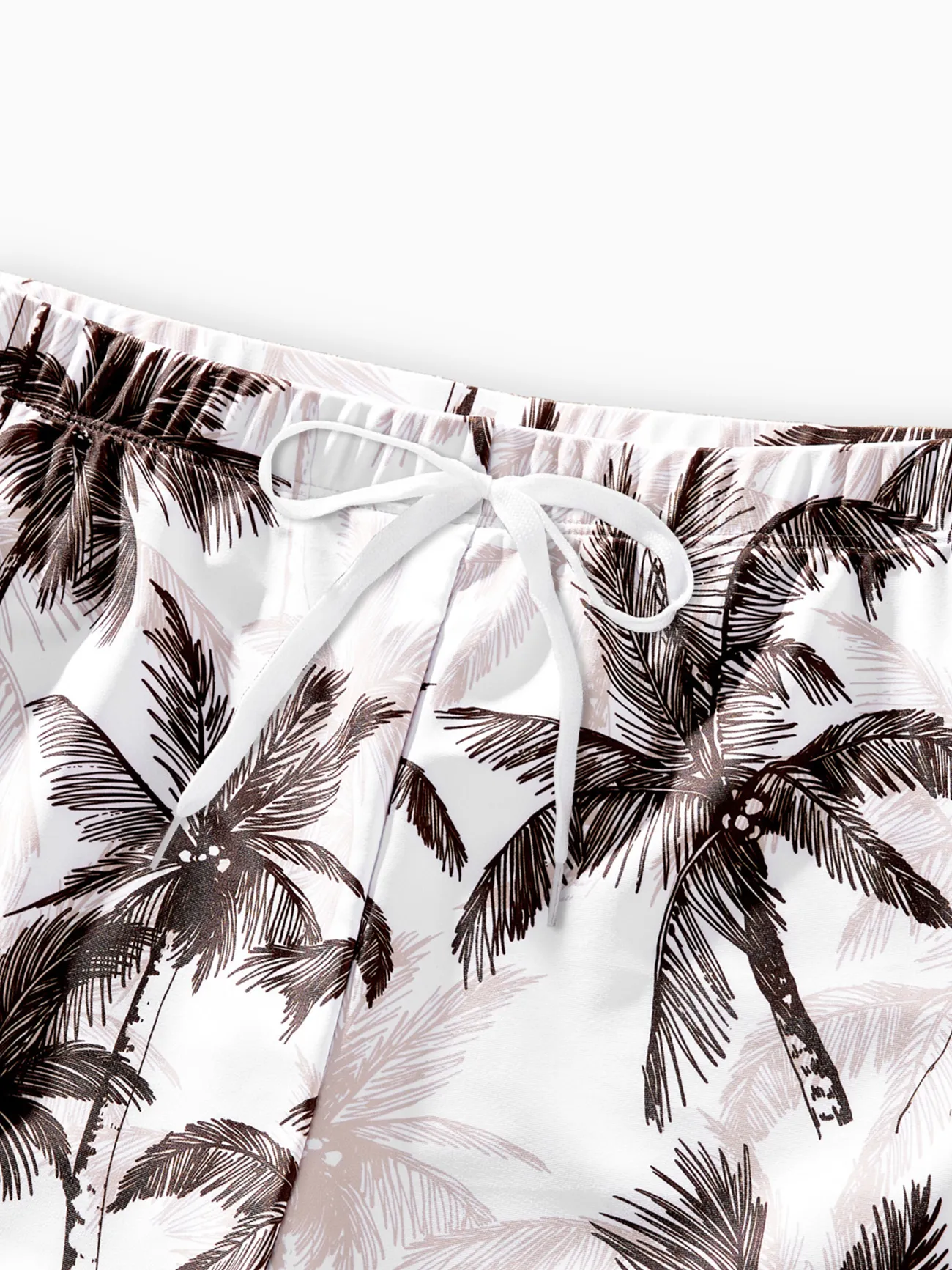 Men - Matching Family Swimsuits Khaki - Coconut Tree Tankini or Swim Trunks - Khaki - image 20