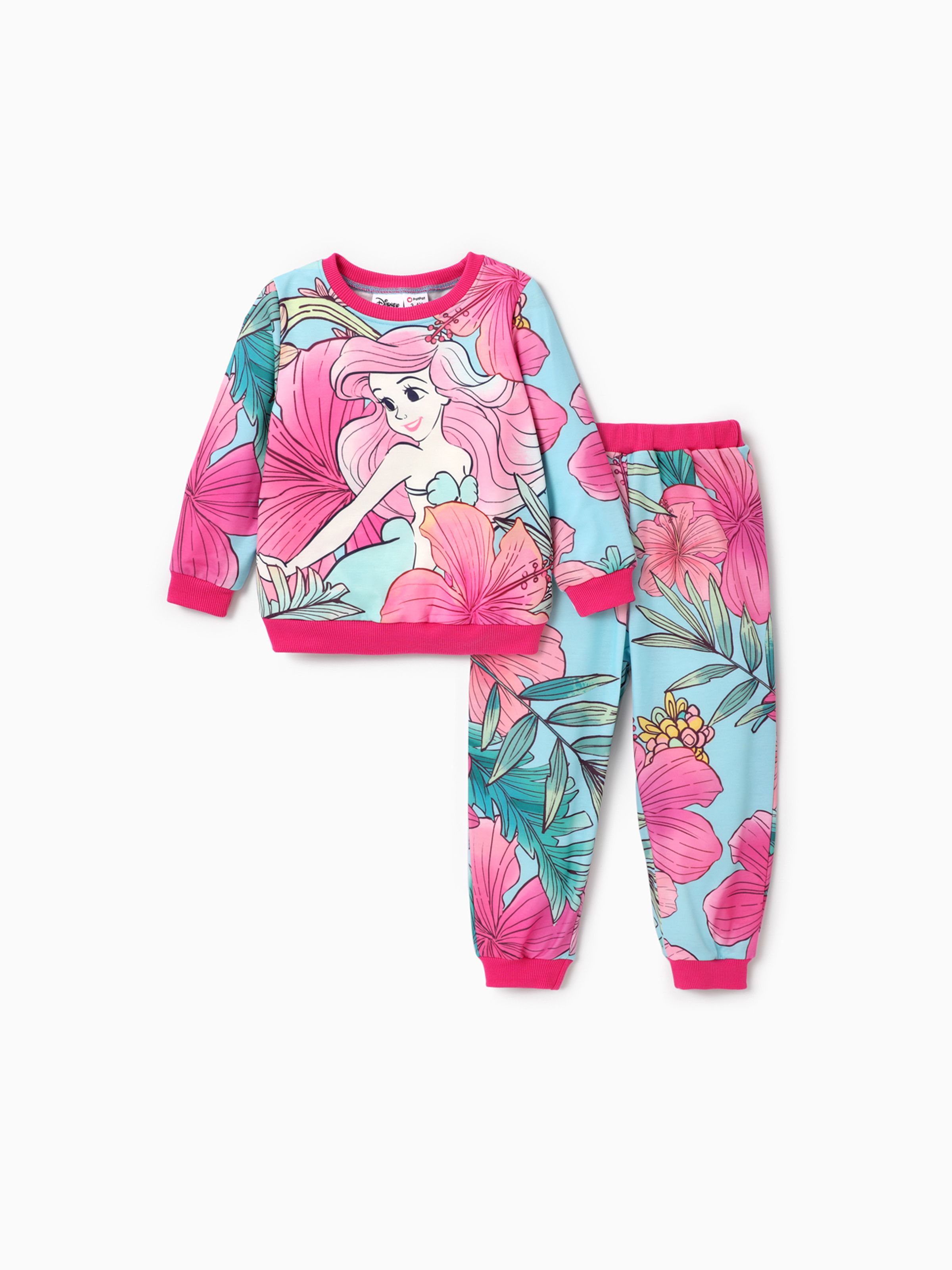 

Disney Princess Baby Girl 2pcs Character Print Long-sleeve Top and Pants Set