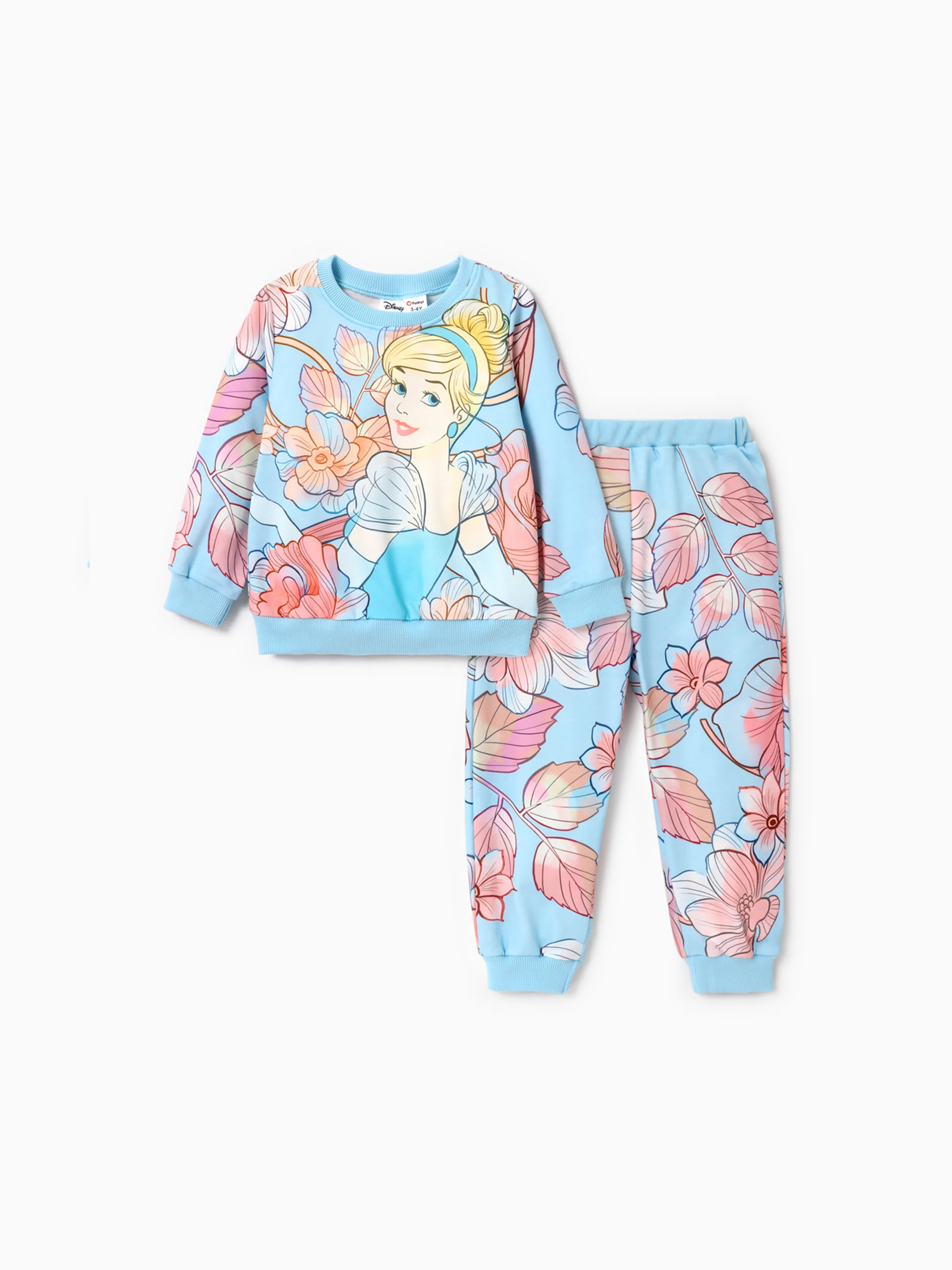

Disney Princess Baby Girl 2pcs Character Print Long-sleeve Top and Pants Set