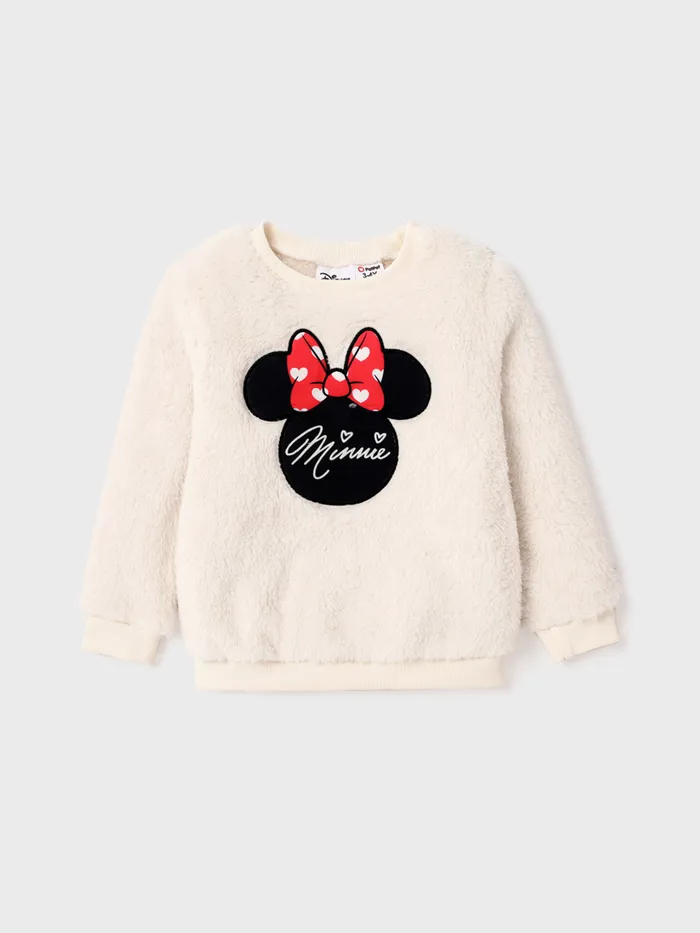 Disney Mickey and Friends Toddler Girl Character Print Long-sleeve Pullover Sweatshirts