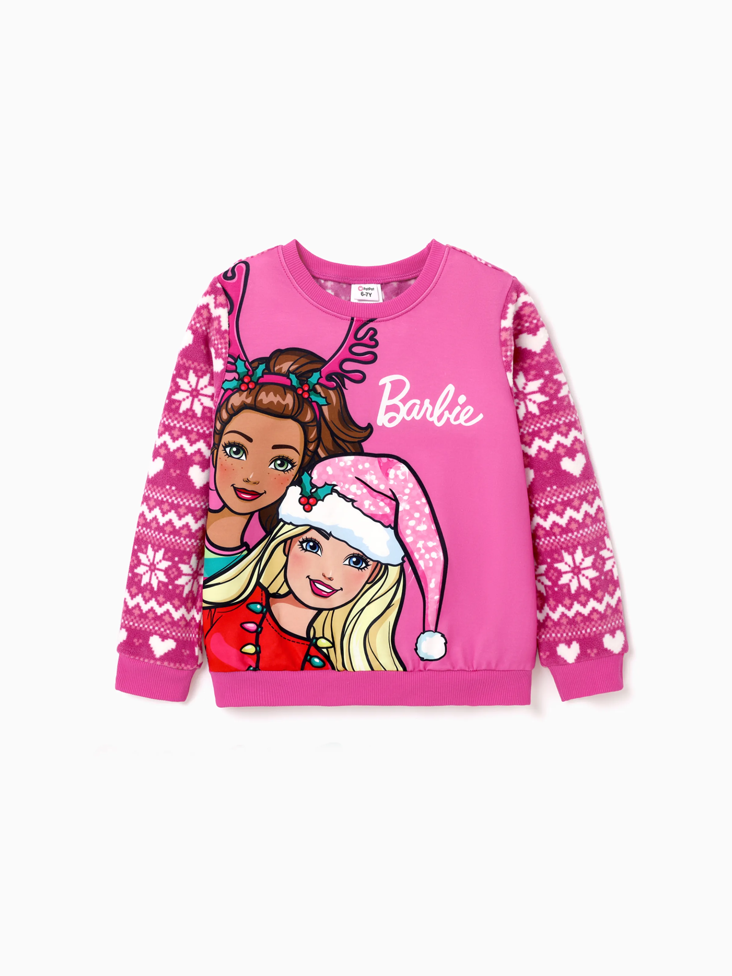 

Barbie Kid Girl Christmas Character Print Long-sleeve Sweatshirt