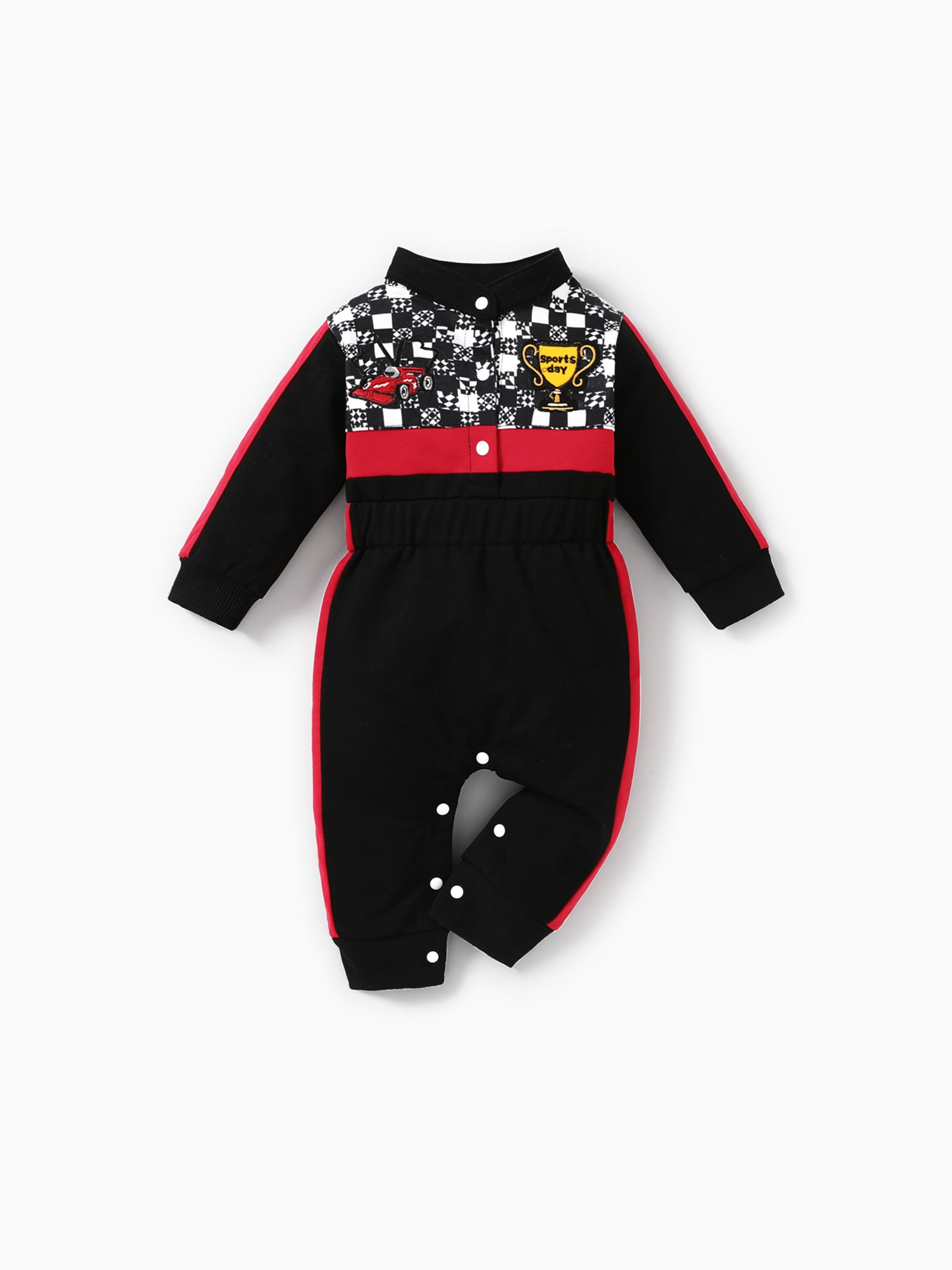 

Racing Driver Baby Boy/Girl Sporty Grid LJumpsuit