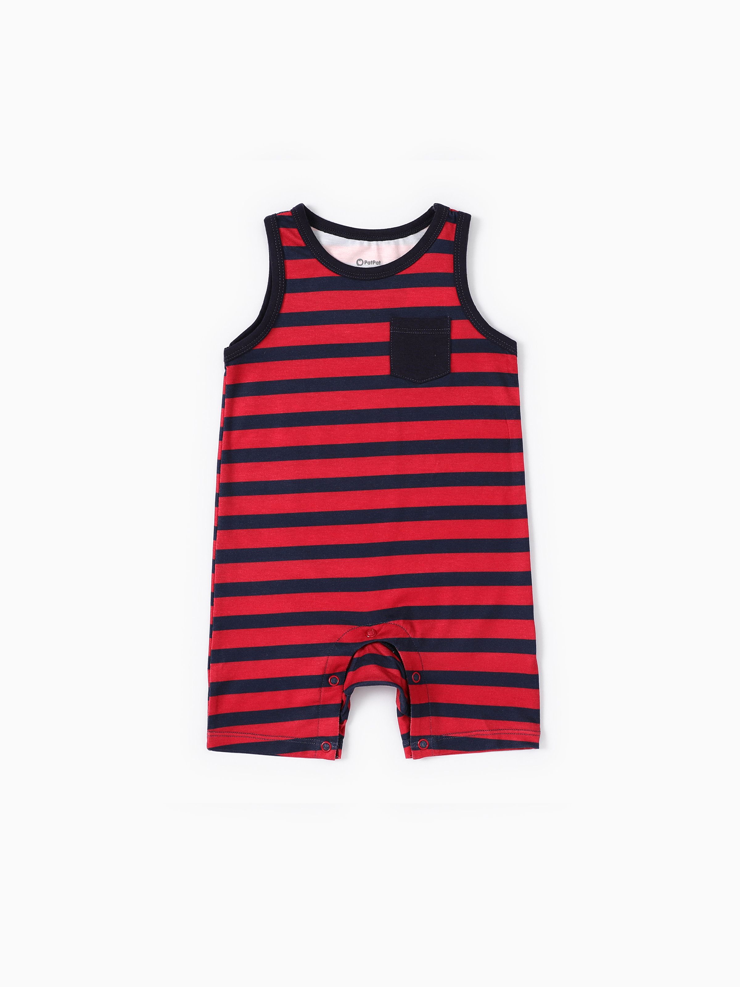 

Baby Girl/Boy Dinosaur Print/Stripe Sleeveless Jumpsuits