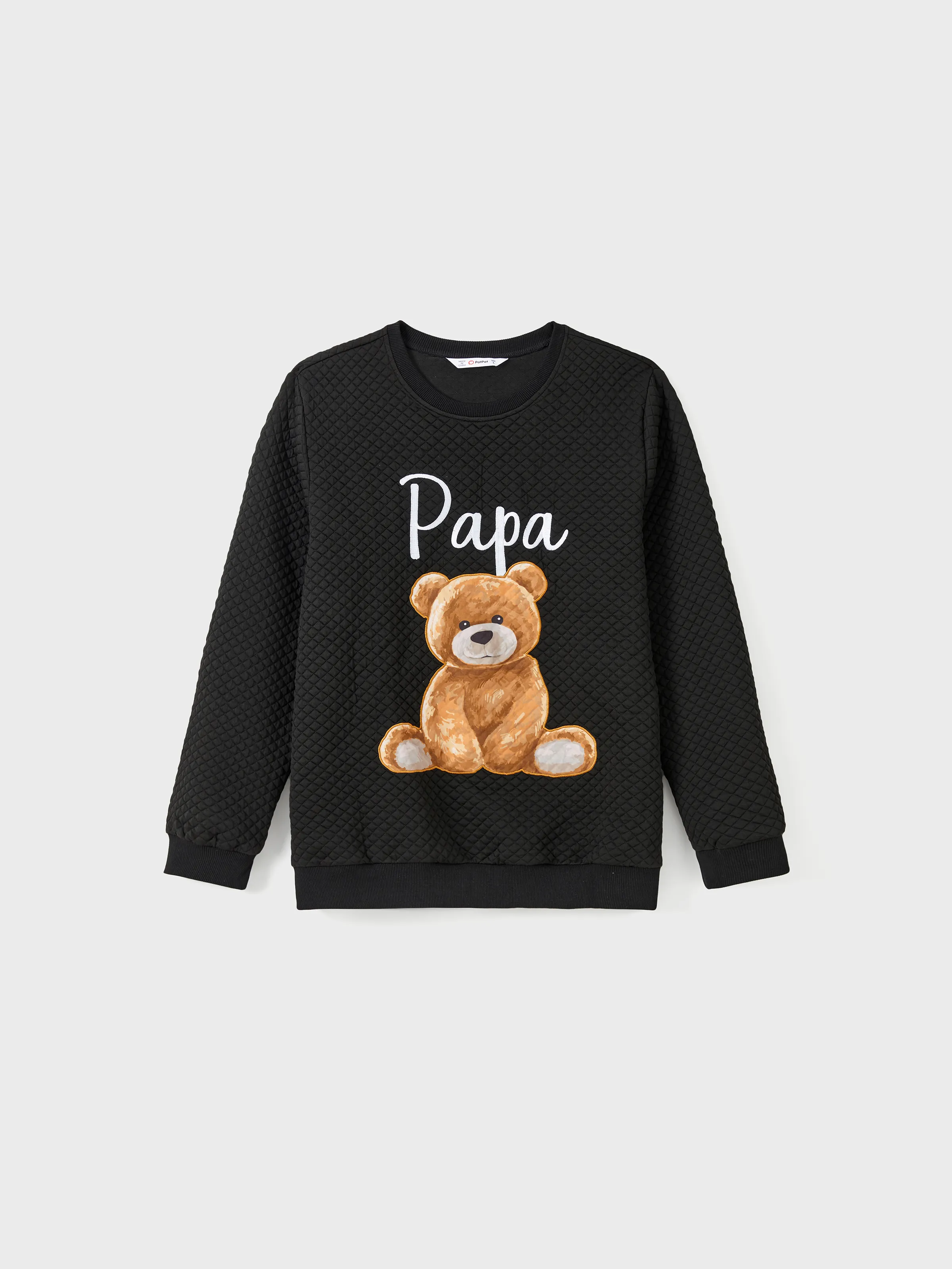 

Family Matching Bear Print Long-sleeve Tops