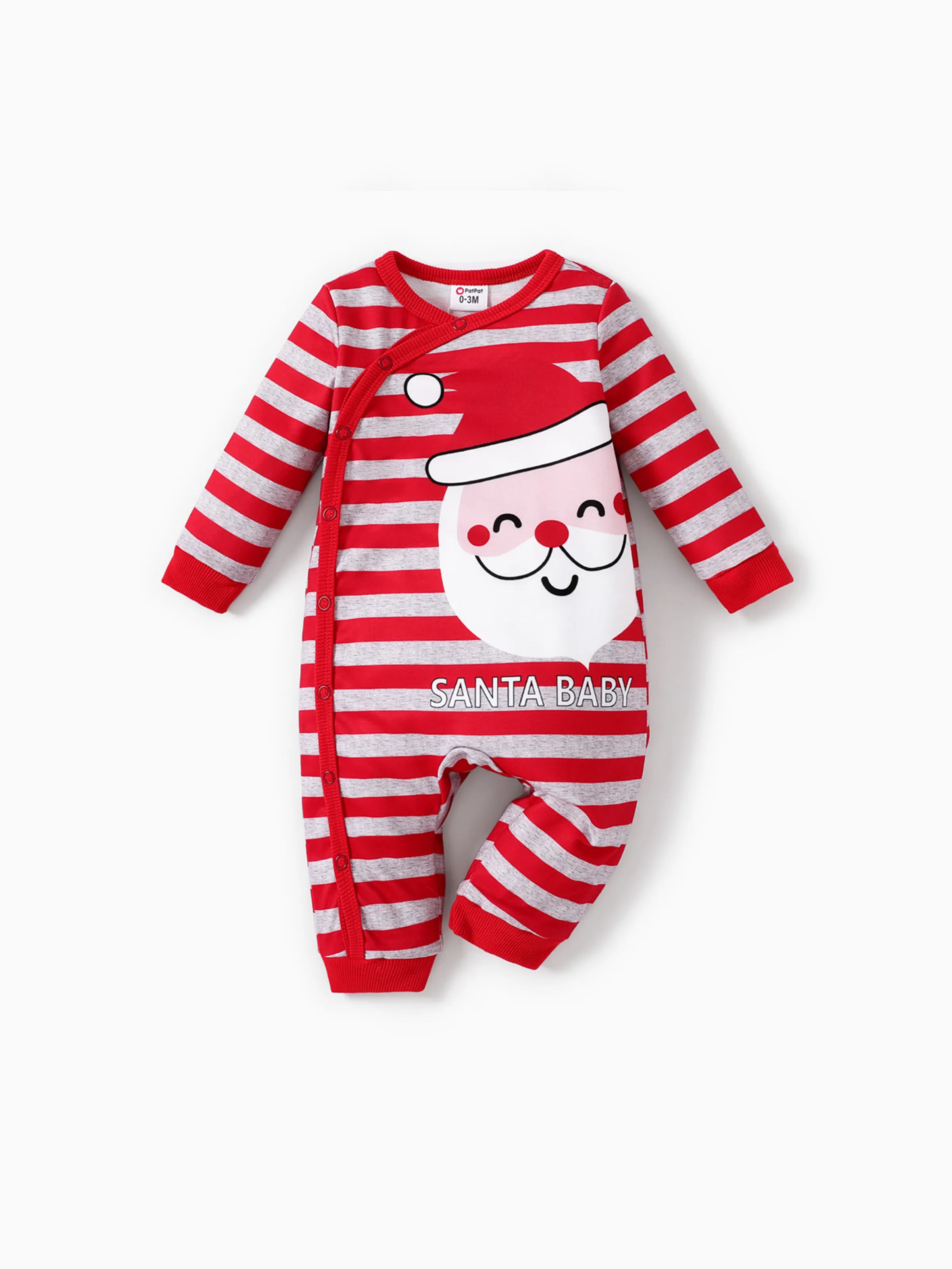 Navidad Bebé Unisex Botón Infantil Manga larga Monos