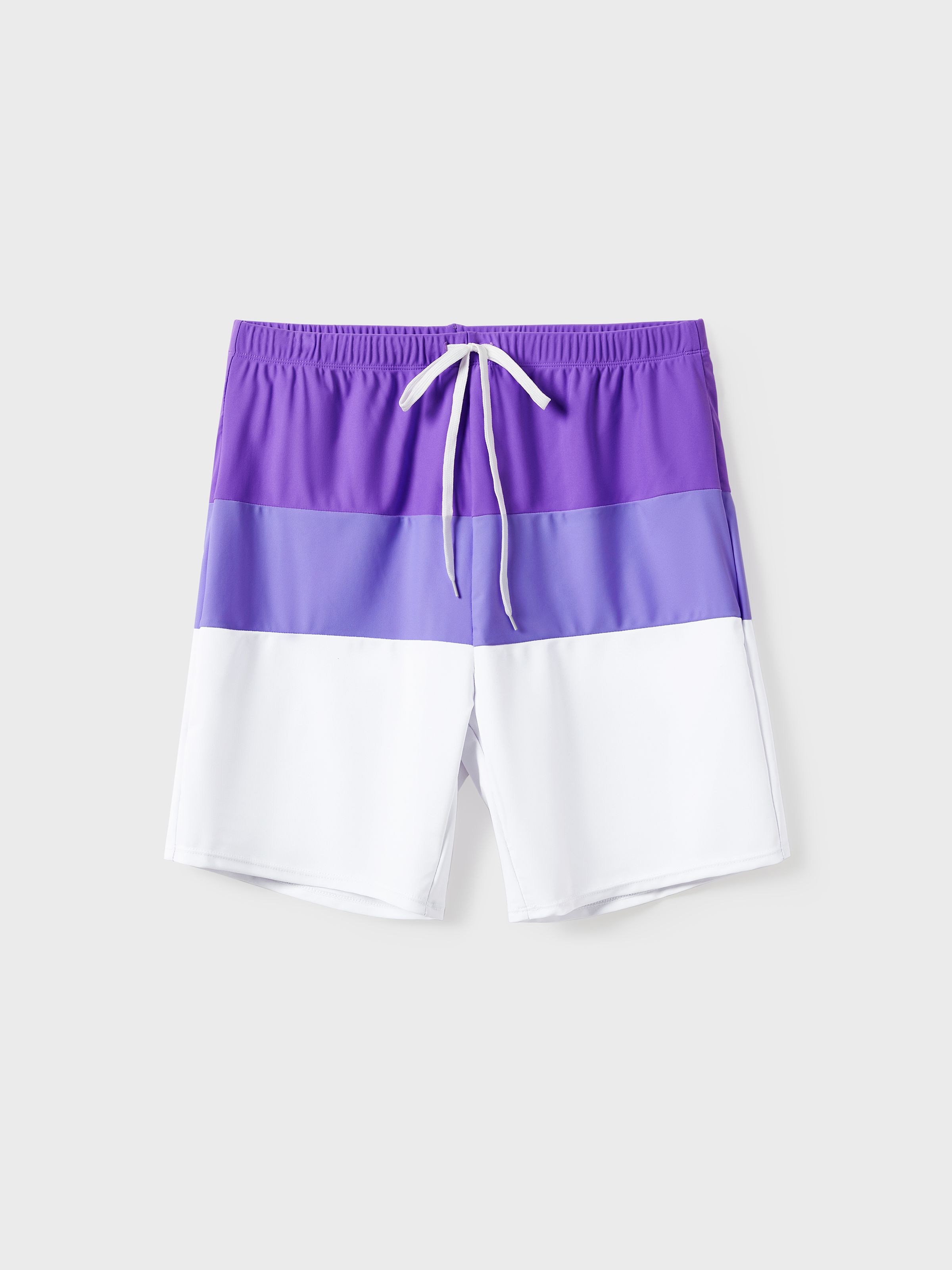 

Family Matching Color-block Swim Trunks or One-shoulder Side Knot One-Piece Swimsuit (Quick-Dry)