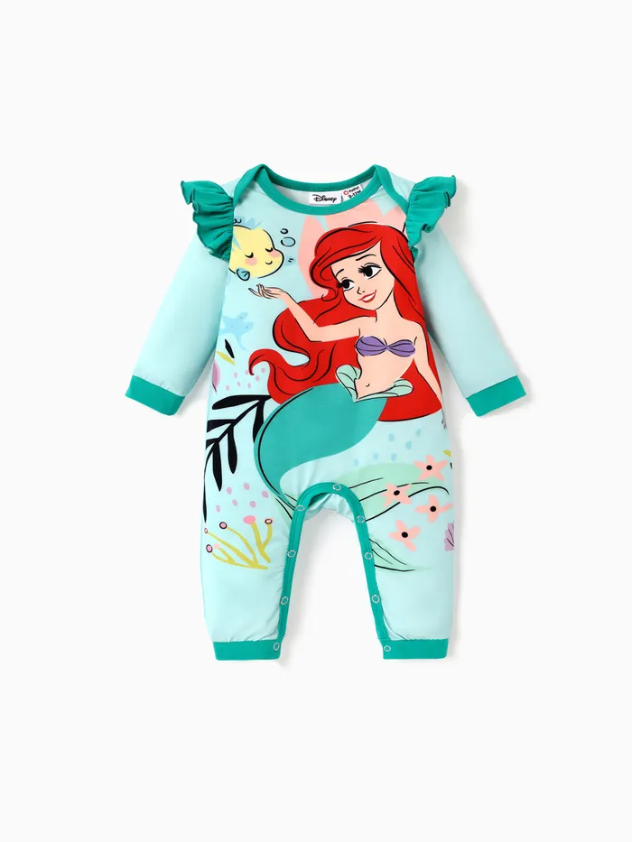 Disney Princess Baby Girl Naia™ Character Print Ruffled Long-sleeve Jumpsuit 