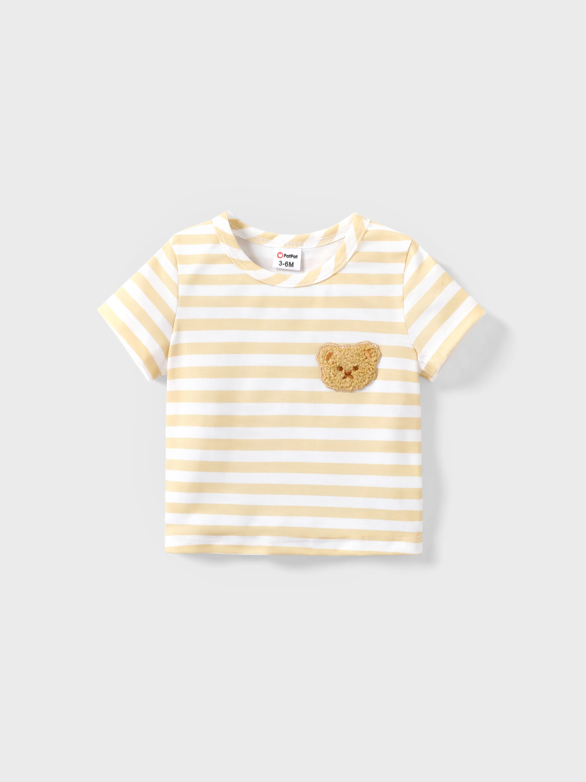 Bear Tee for Baby - Top Casual Unisex de Manga Corta con Estampado de Animales