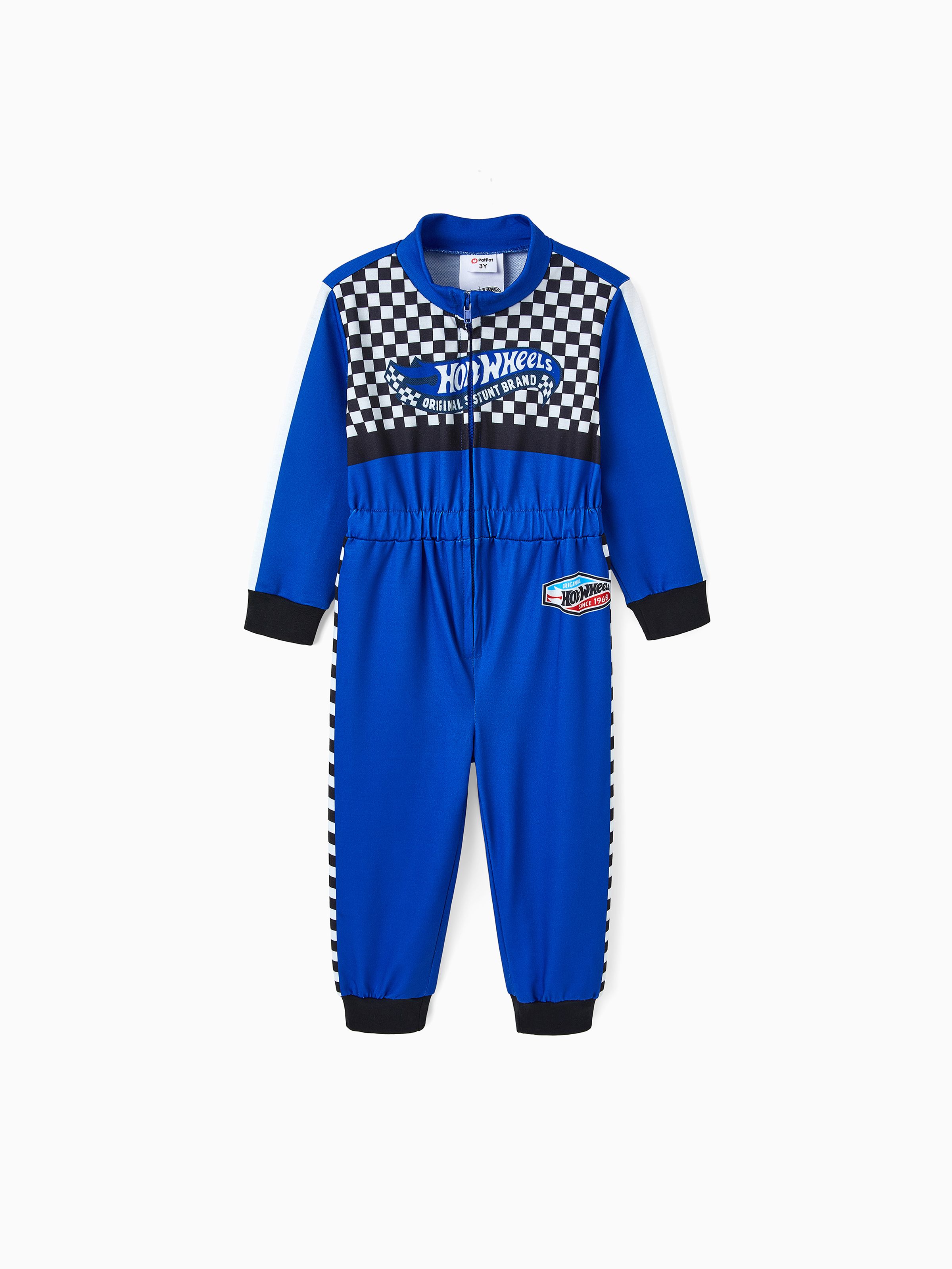 

Hot Wheels Toddler Boy Colorblock Logo Print Long-sleeve Racing Jumpsuit