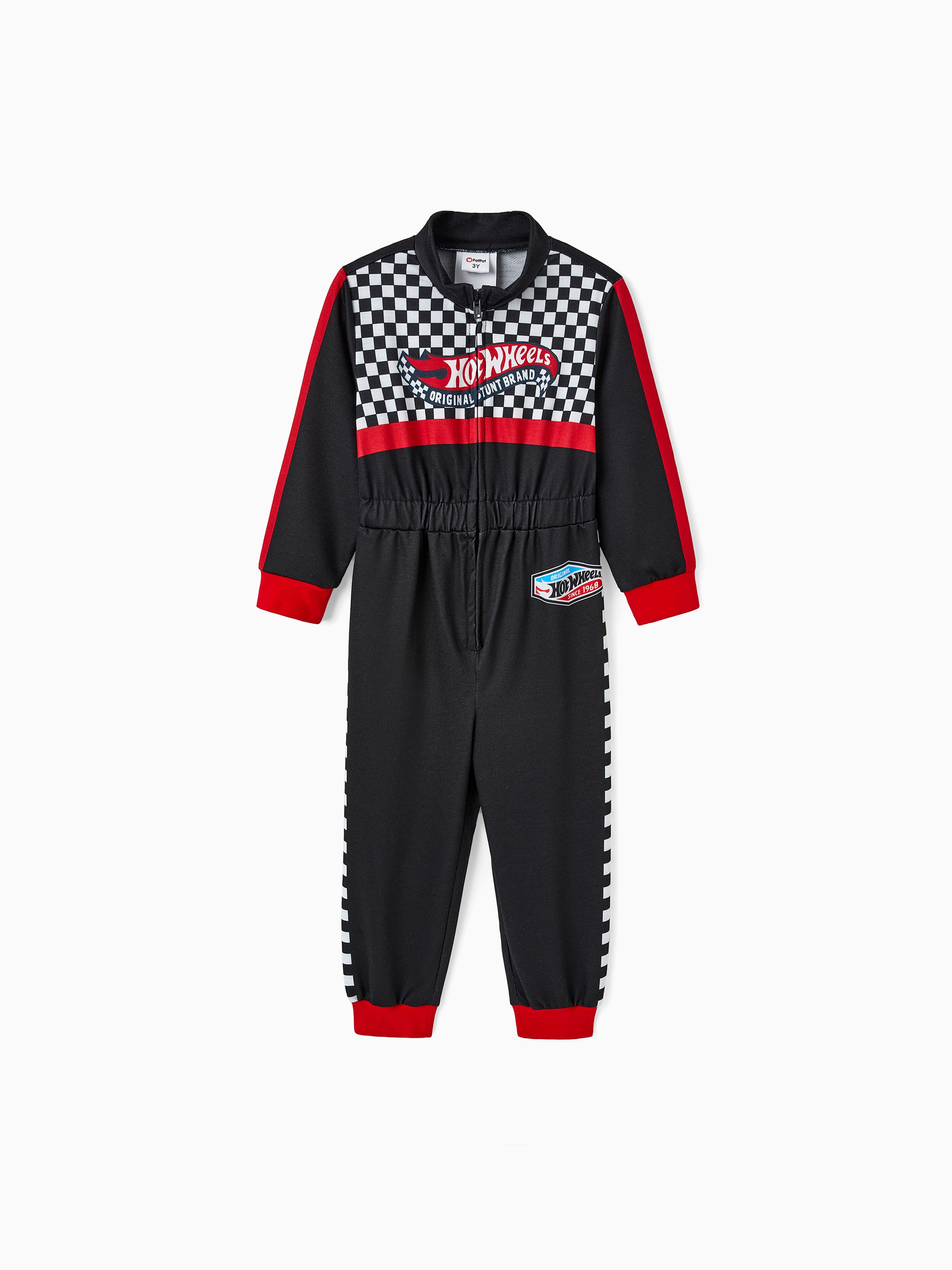 

Hot Wheels Toddler Boy Colorblock Logo Print Long-sleeve Racing Jumpsuit