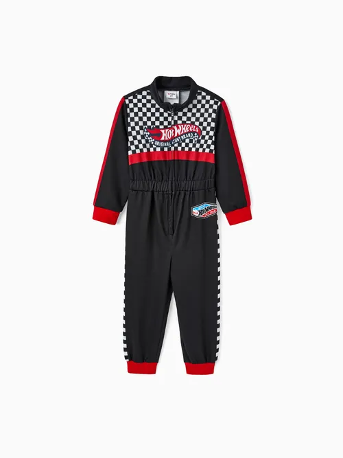 

Hot Wheels Toddler Boy Colorblock Logo Print Long-sleeve Racing Jumpsuit