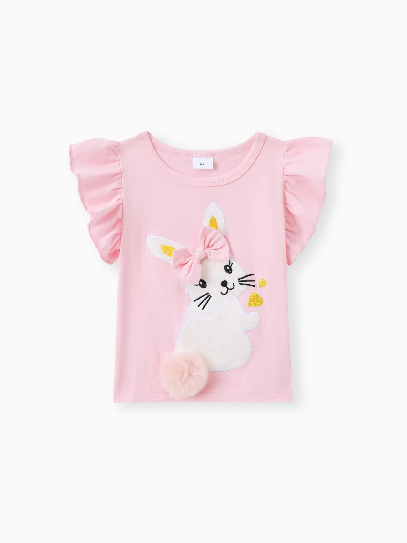 incarnadinerose - Pâques 2 pièces Enfant en bas âge Fille Hypersensible Enfantin Lapin ensembles de t-shirts - image 3