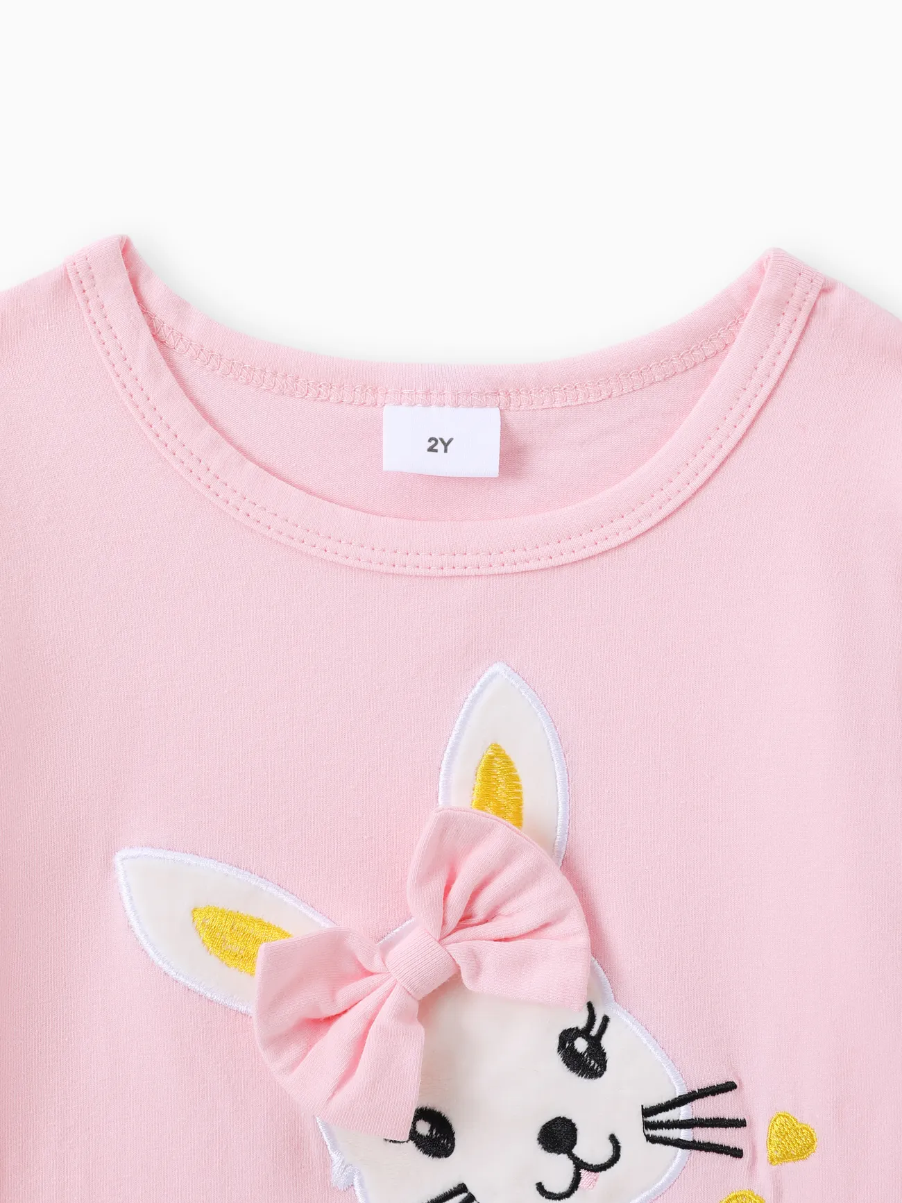incarnadinerose - Pâques 2 pièces Enfant en bas âge Fille Hypersensible Enfantin Lapin ensembles de t-shirts - image 2