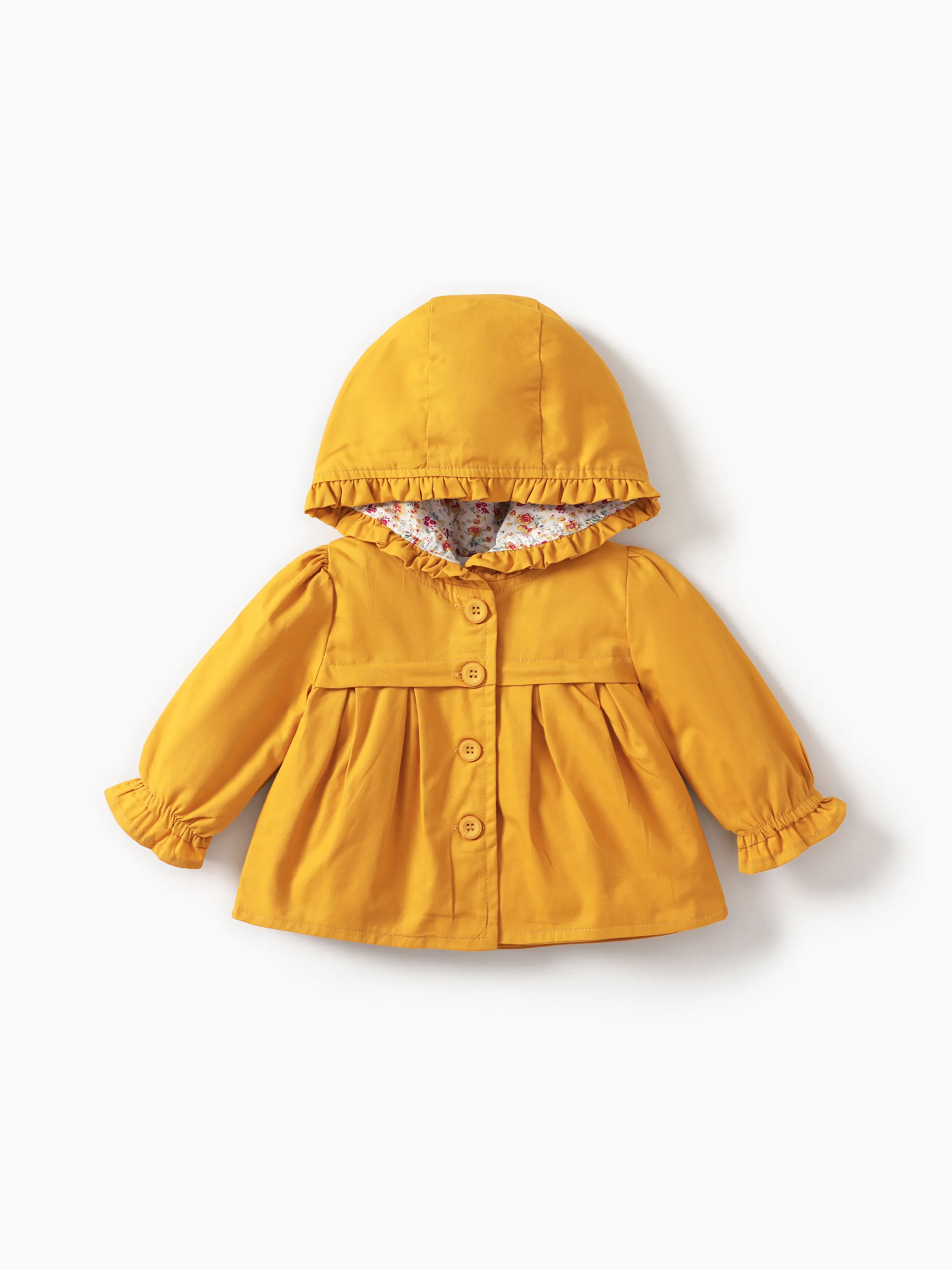 Veste Manteau Bébé Floral Énervé Coton Ordinaire