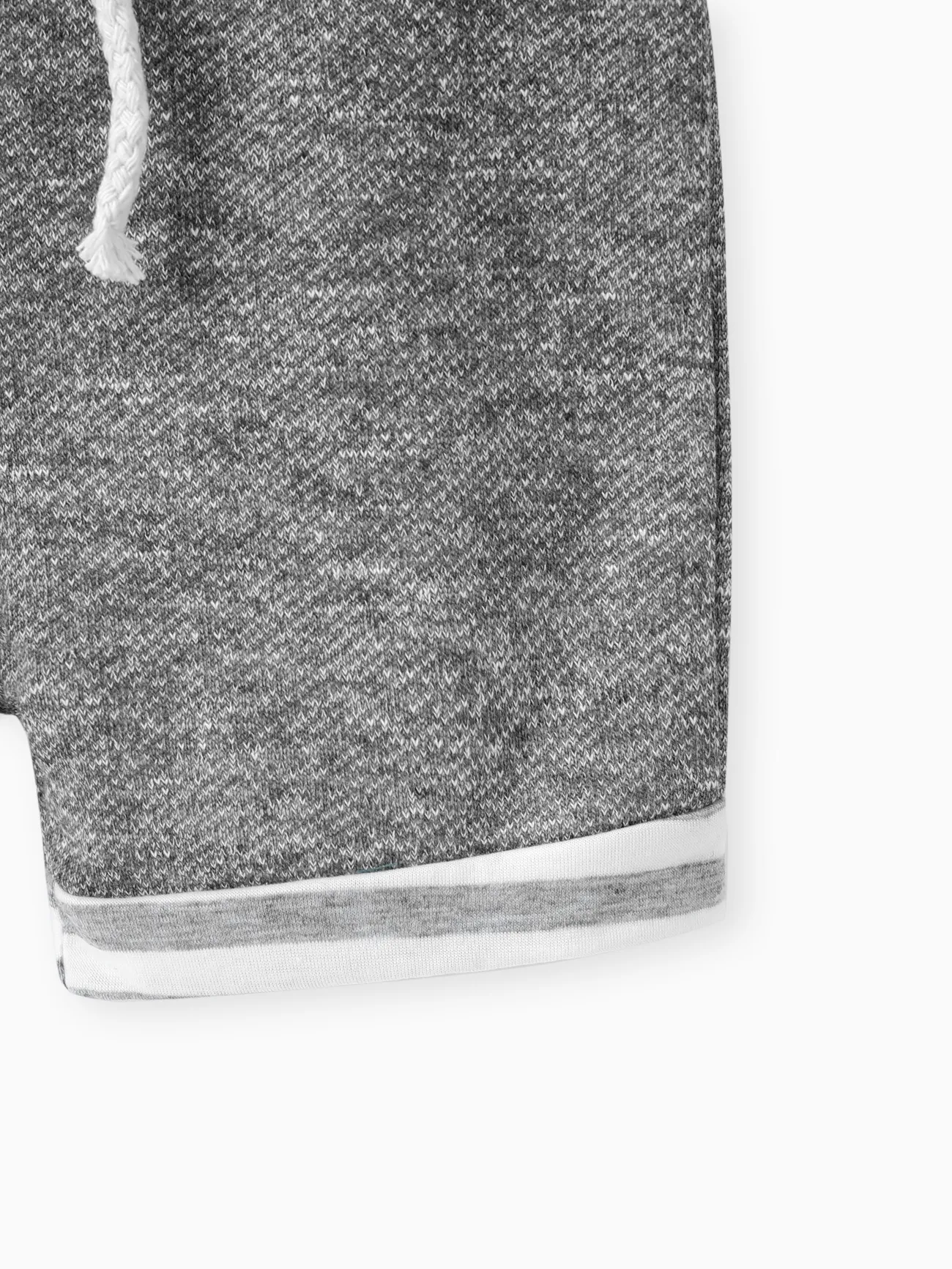 Dark Grey - 100% Cotton 2pcs Baby Boy/Girl Striped Sleeveless Tank Top and Shorts Set - image 6