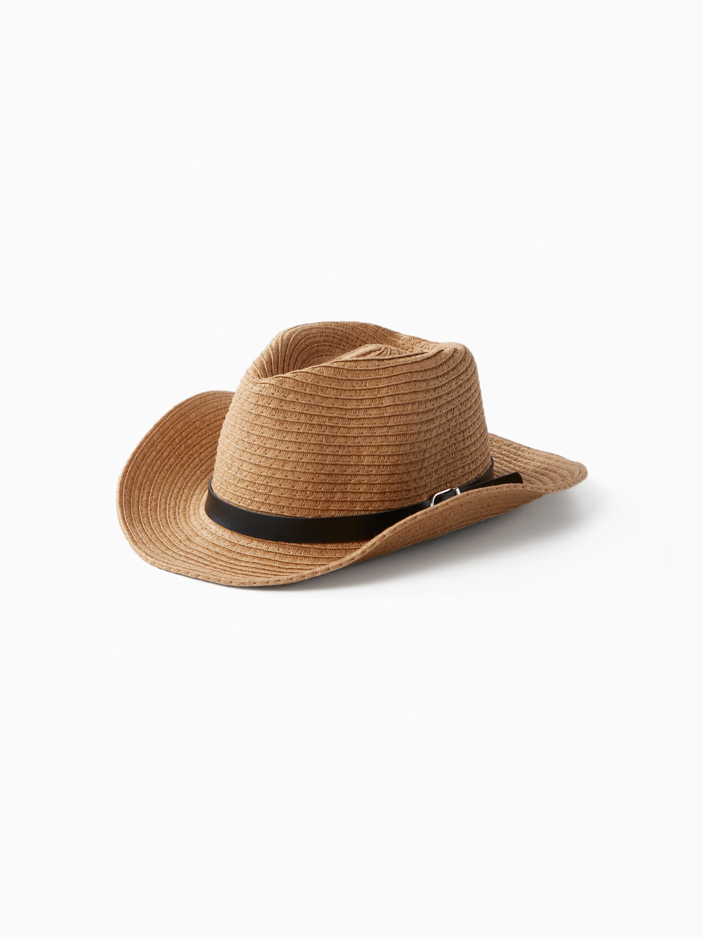 

Daddy and Me Solid color western cowboy straw hat, 100% bamboo pulp fiber material