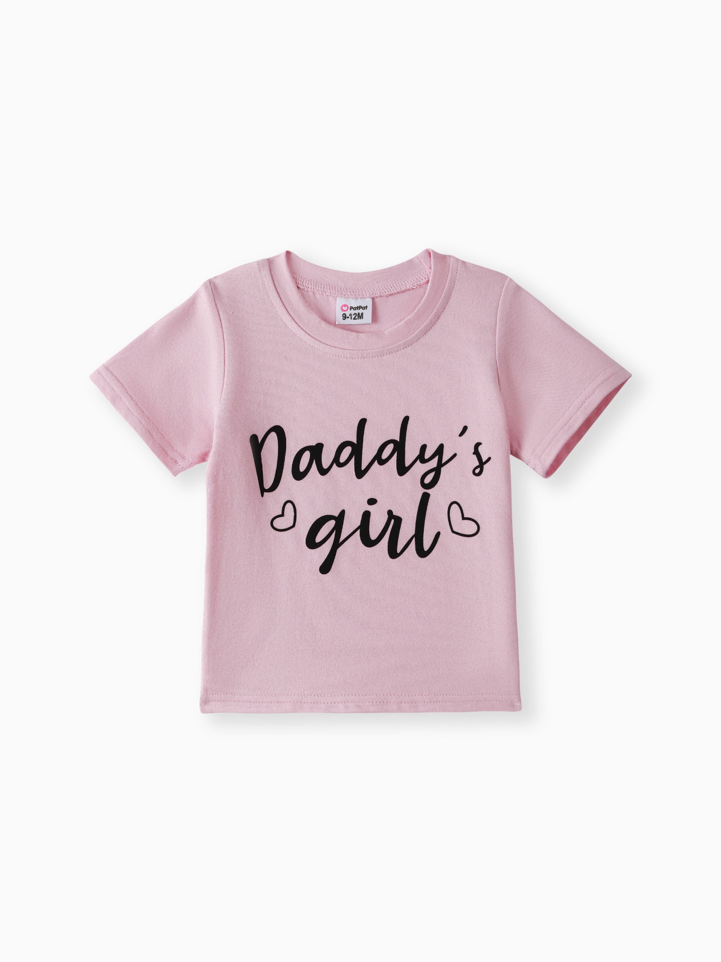 

Baby Boy/Girl 95% Cotton Short-sleeve Letter Print Tee