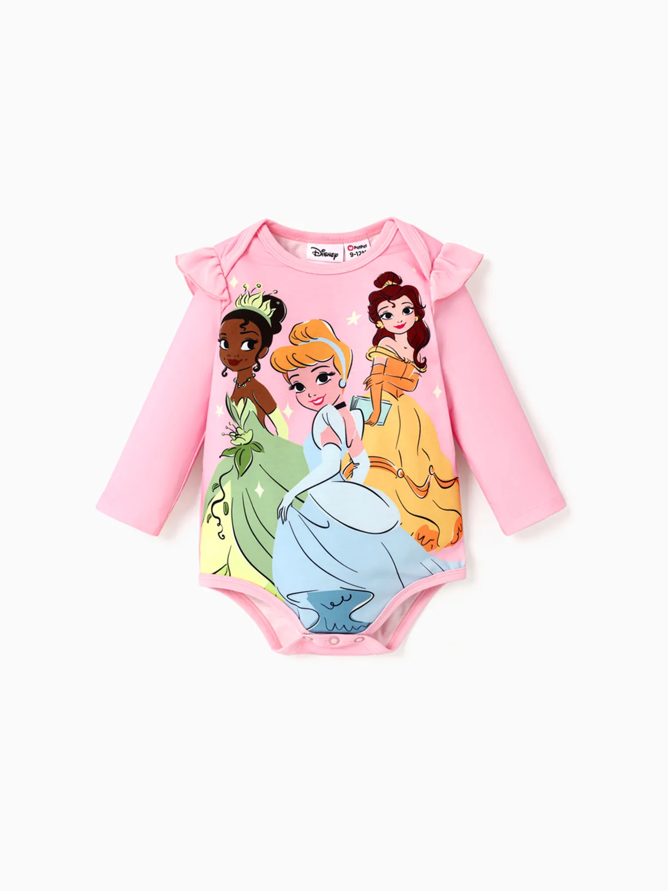 

Disney Princess Baby Girl Character Print Ruffled Long-sleeve Bodysuit