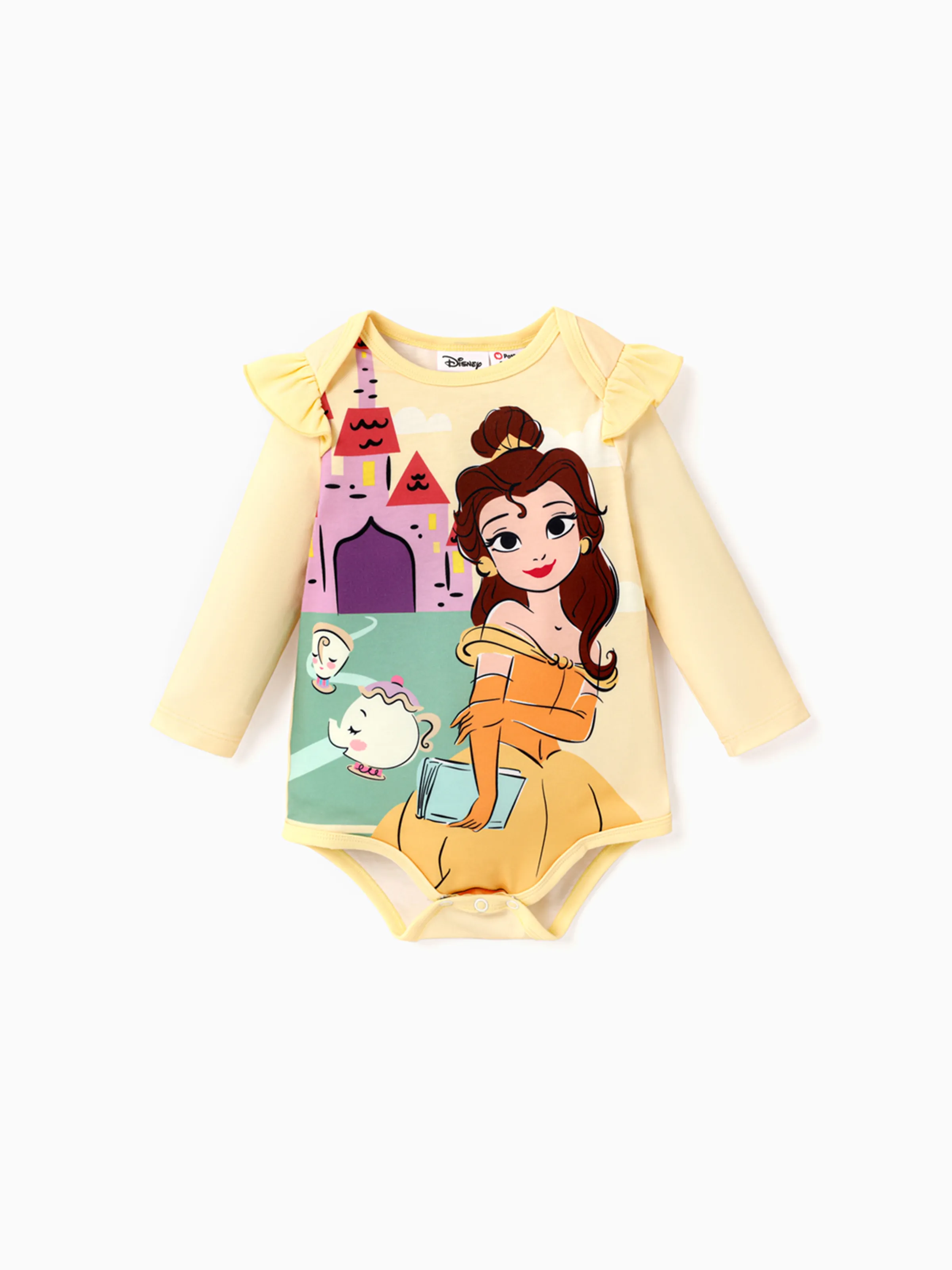 

Disney Princess Baby Girl Character Print Ruffled Long-sleeve Bodysuit