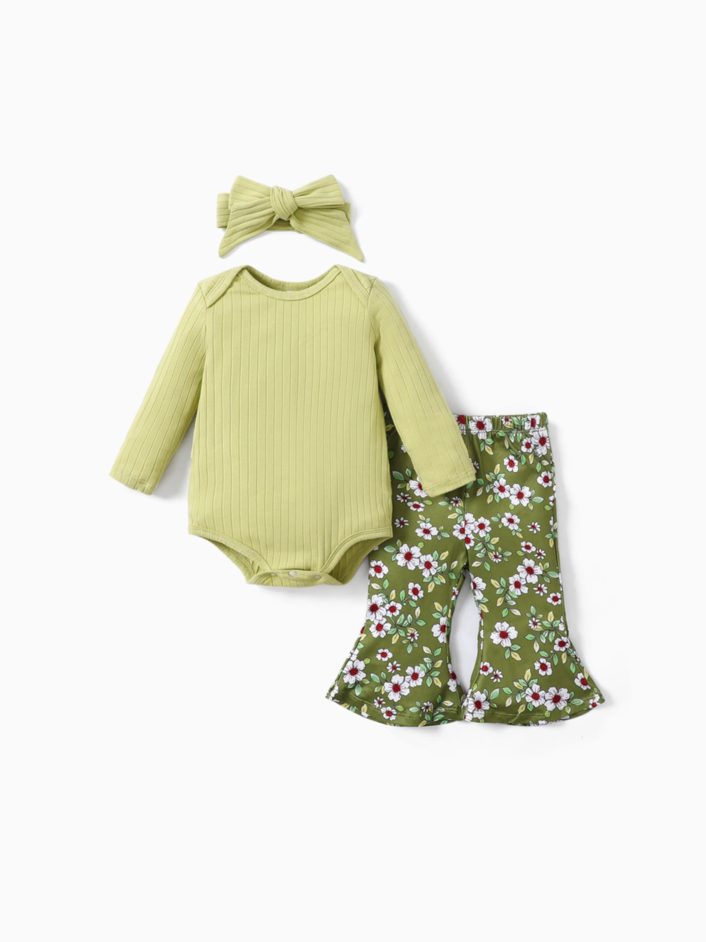 

3pcs Baby Girl Sweet Floral Pattern Set