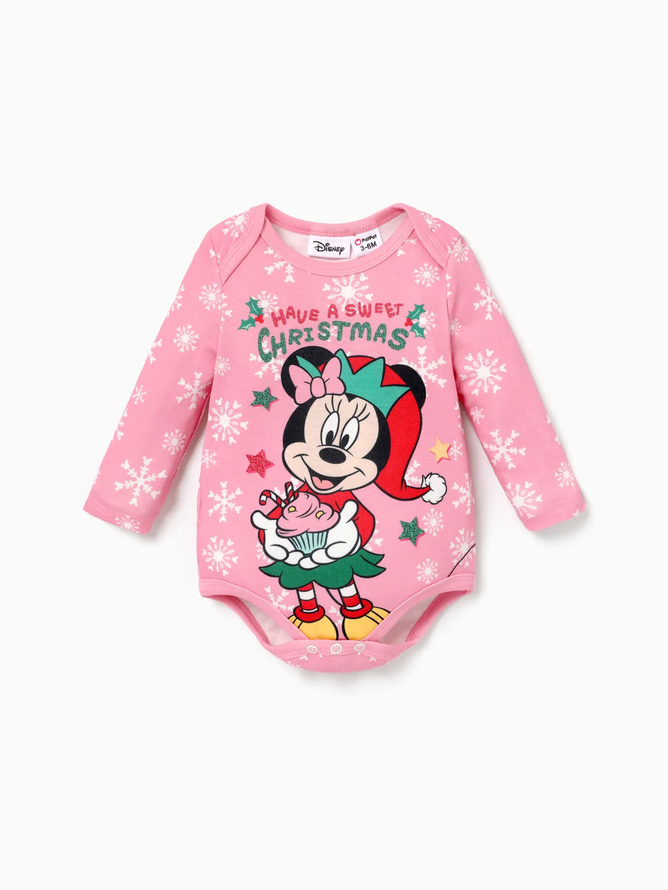 Disney Mickey et ses amis Bébé Garçon/Fille Personnage de Noël Imprimé Combinaison à manches longues