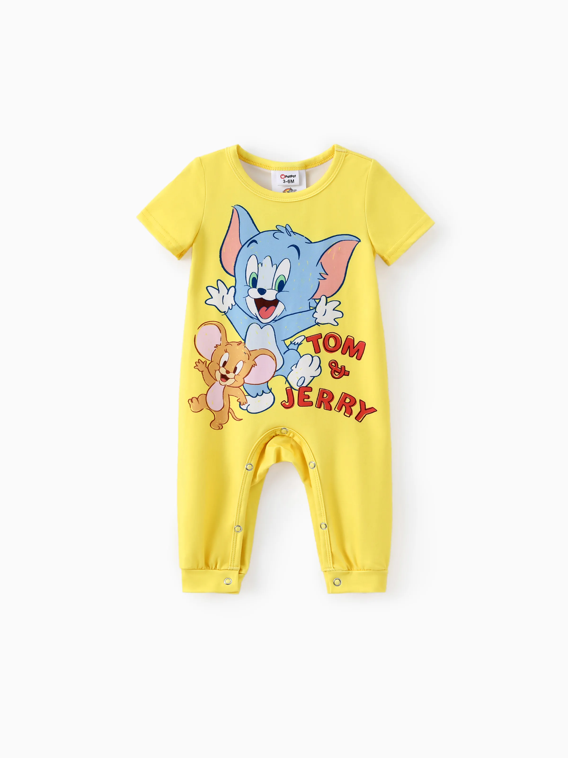 

Tom and Jerry Baby Boys/Girls 1pc Character Print Long-Leg Romper