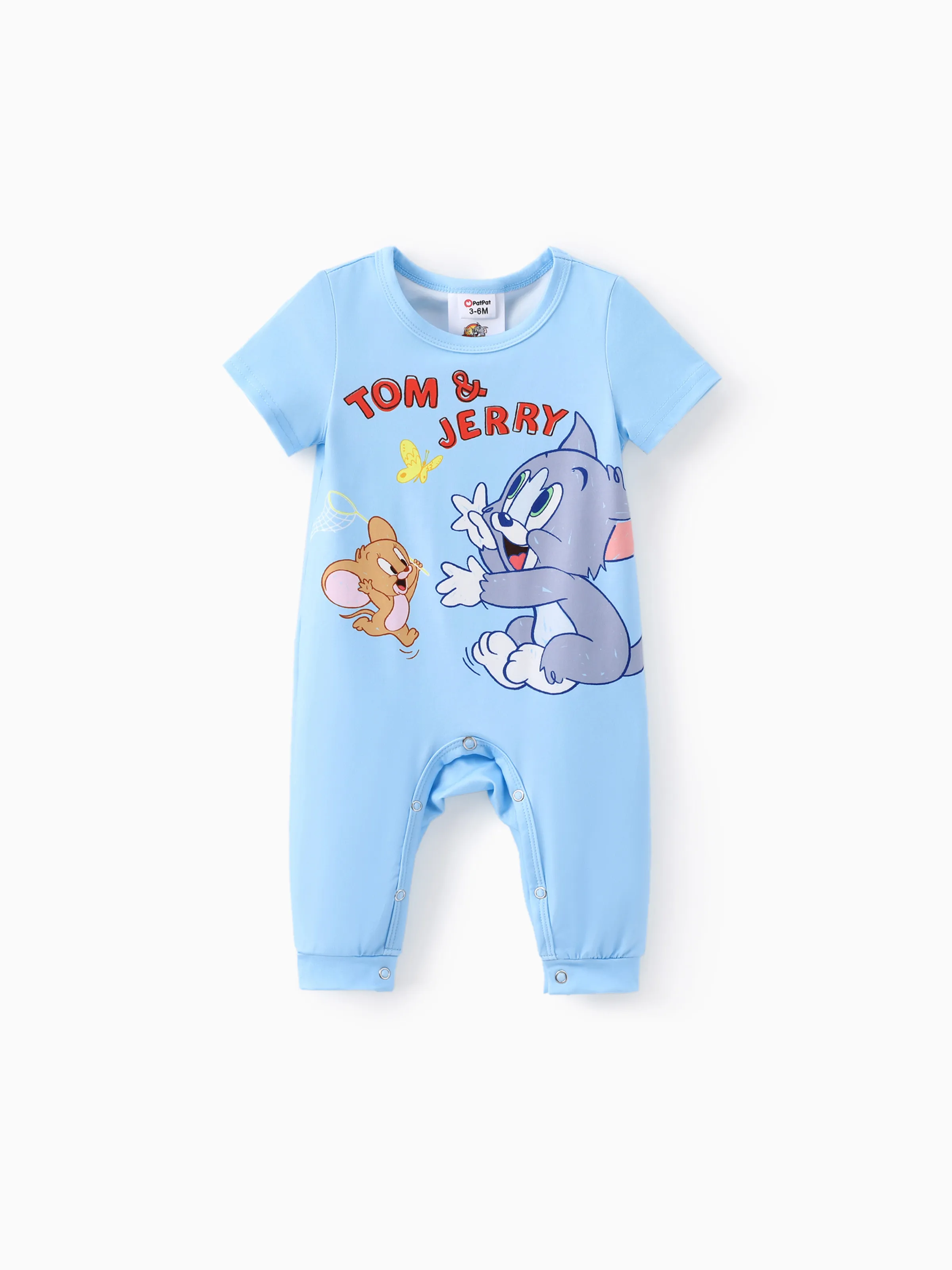 

Tom and Jerry Baby Boys/Girls 1pc Character Print Long-Leg Romper