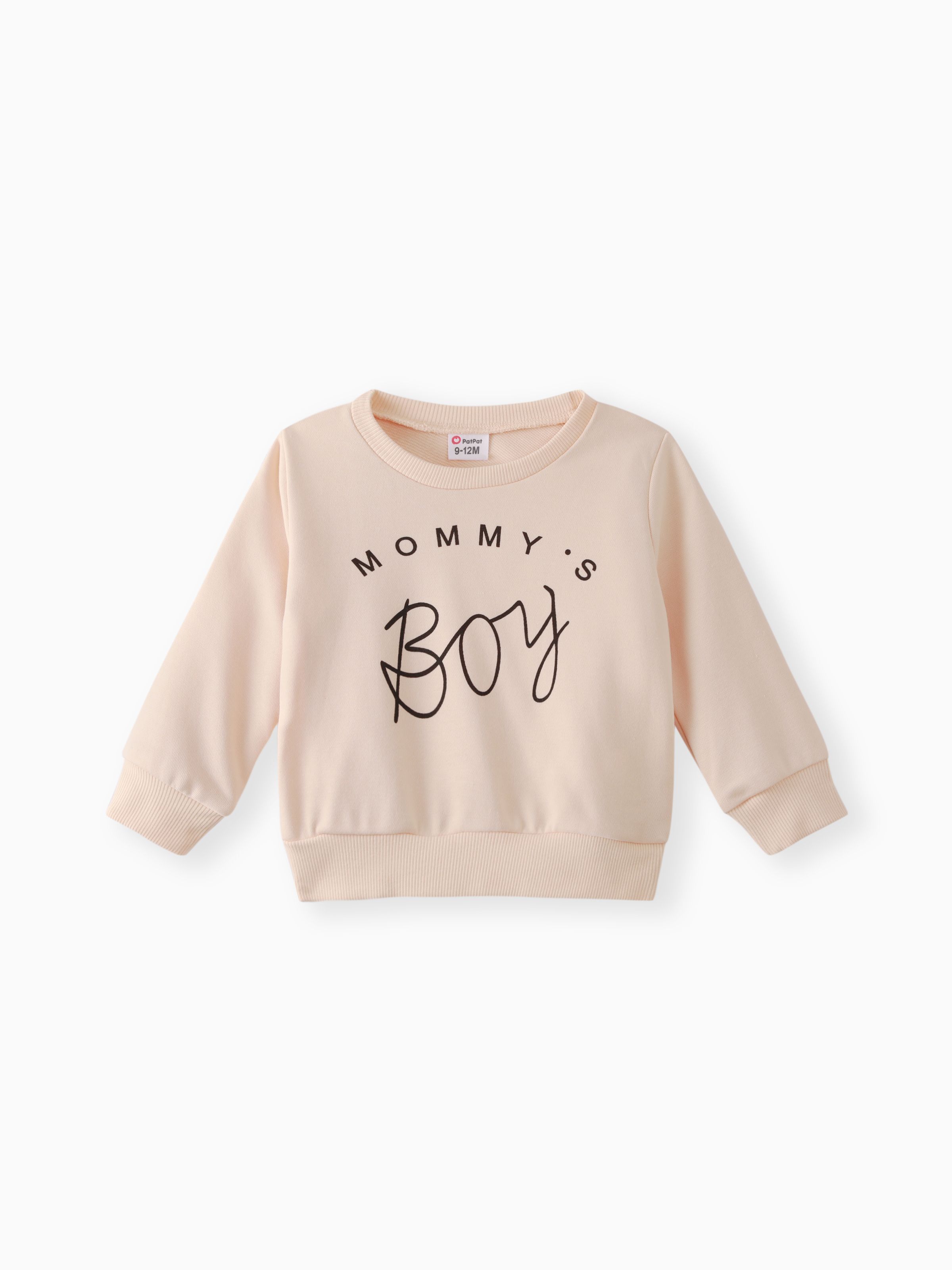 

Baby Boy/Girl Letter Print Long-sleeve Pullover Sweatshirt