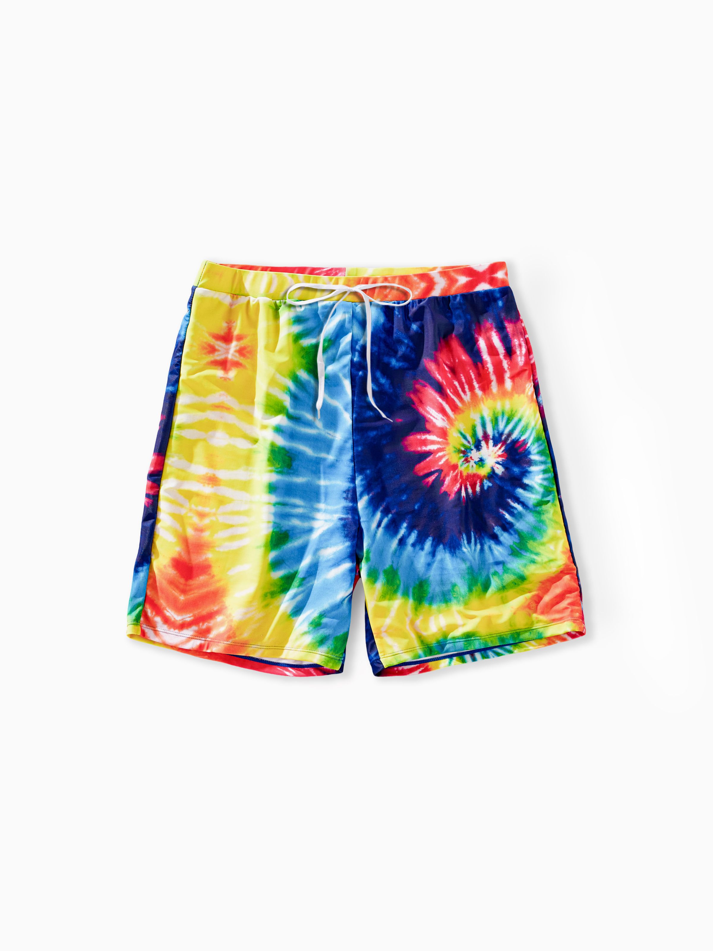 

Casual Tie-Dyed Family Swimwear with Ruffle Edge, Medium Thickness, Opaque, Regular Fit - Polyester and Spandex Blend.