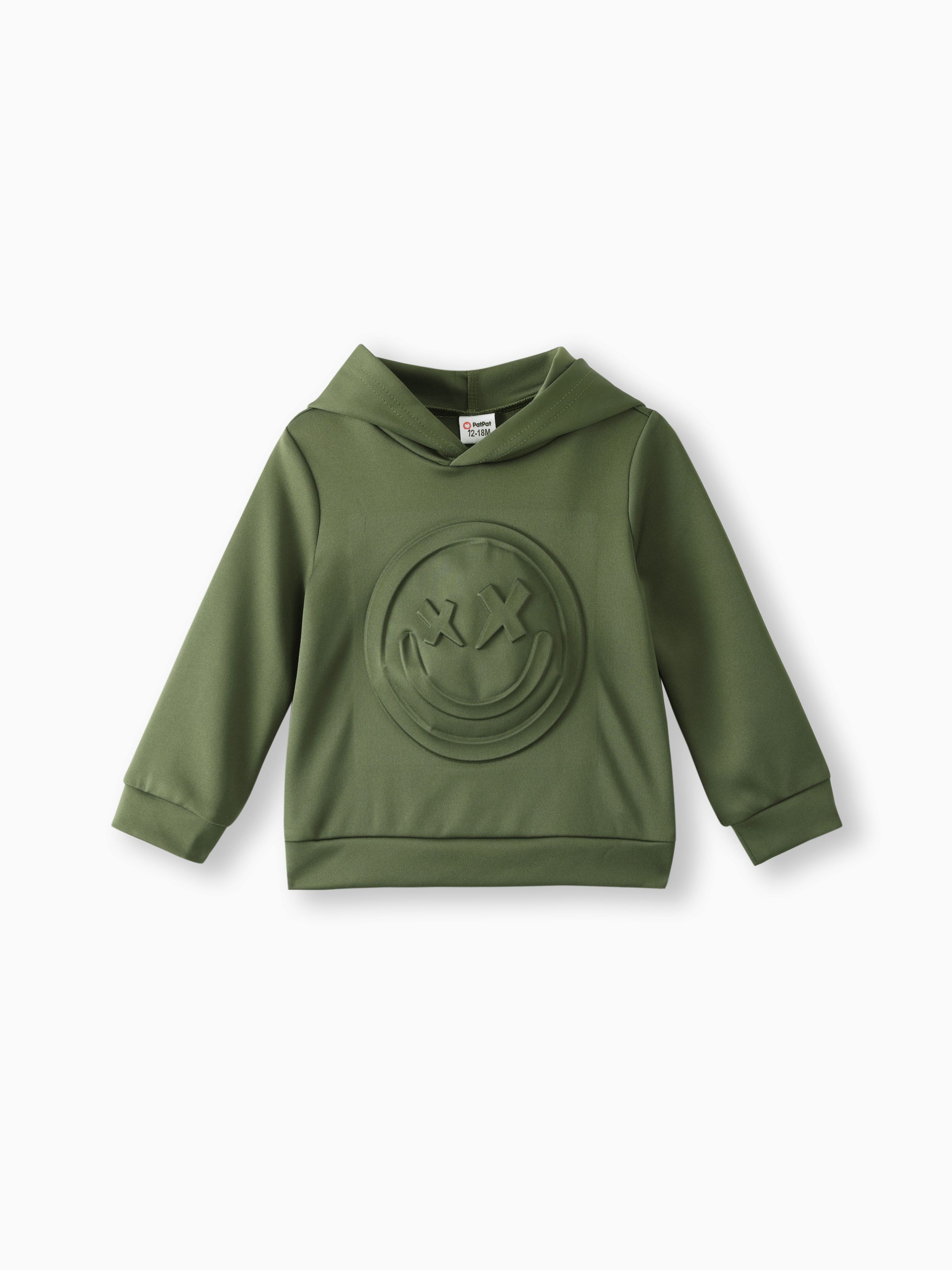 

Baby Boy Army Green Long-sleeve Graphic Hoodie