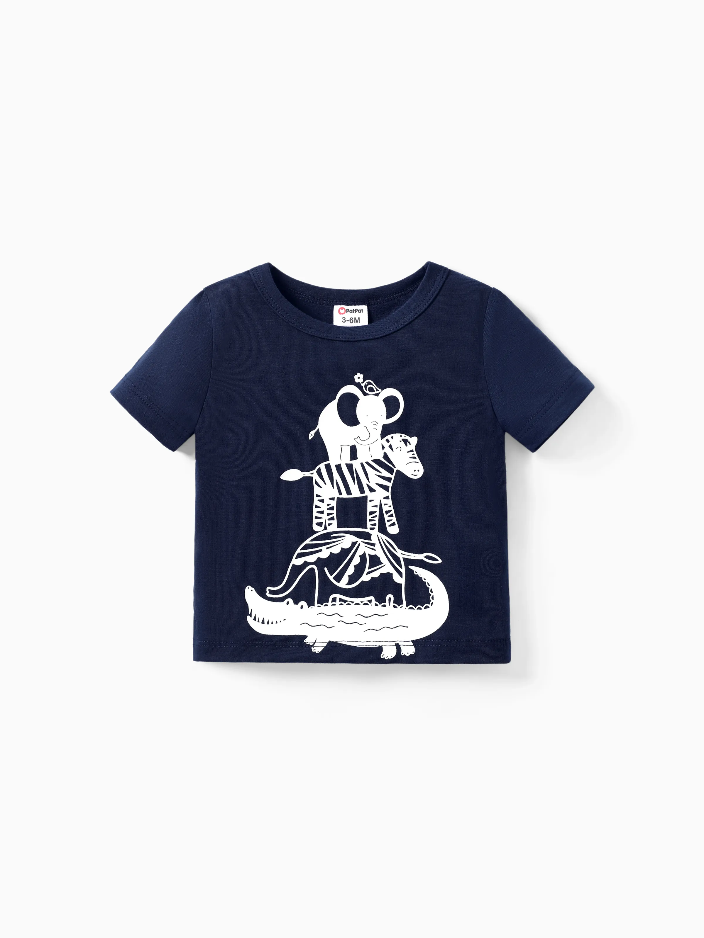 

Baby Girl/Boy Childlike Animal Pattern Tee