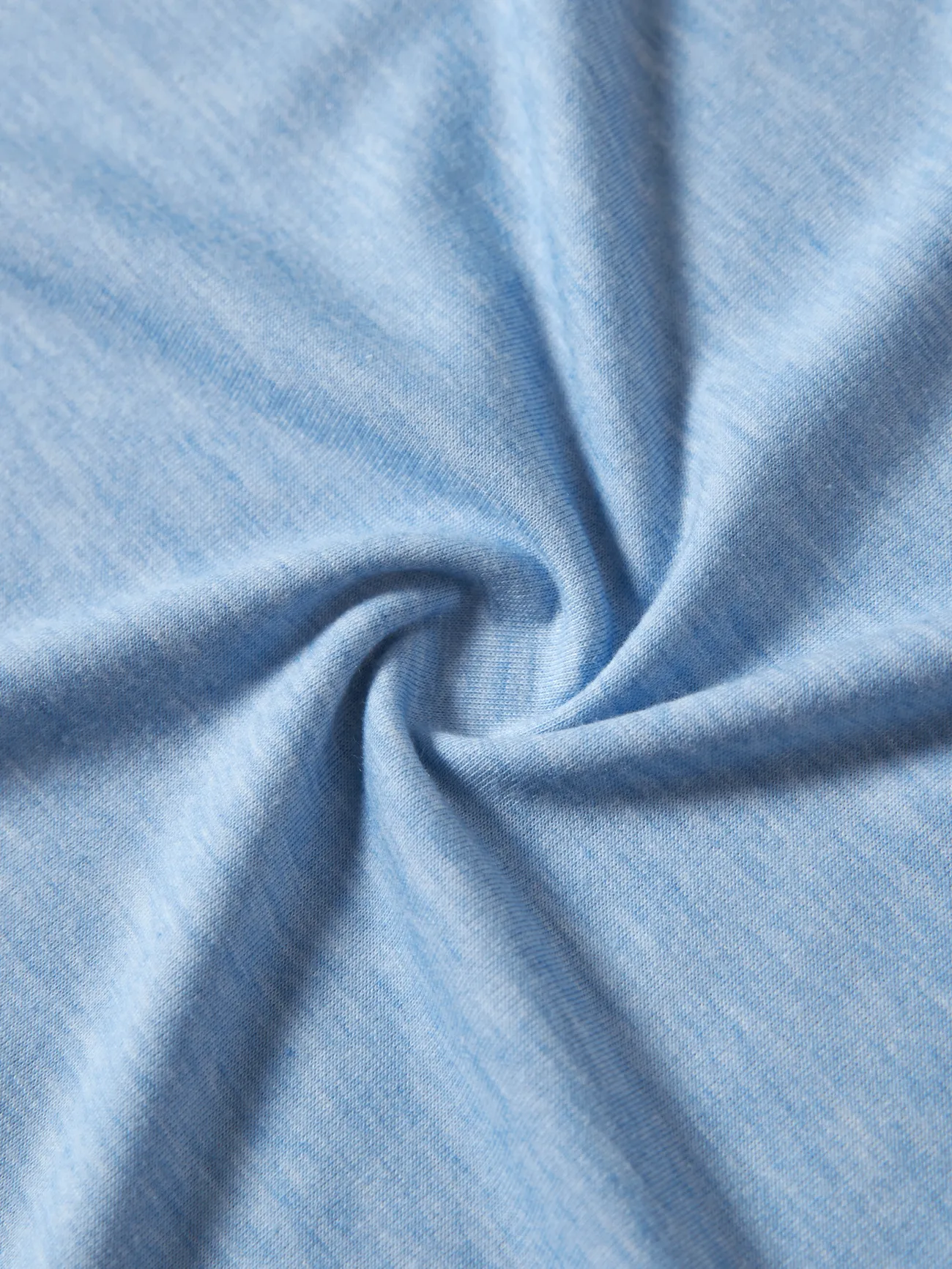 Men - Family Matching Floral Colorblock T-Shirt and Quarter Button Belted Spliced A-Line Dress Sets - lightskyblue - image 22